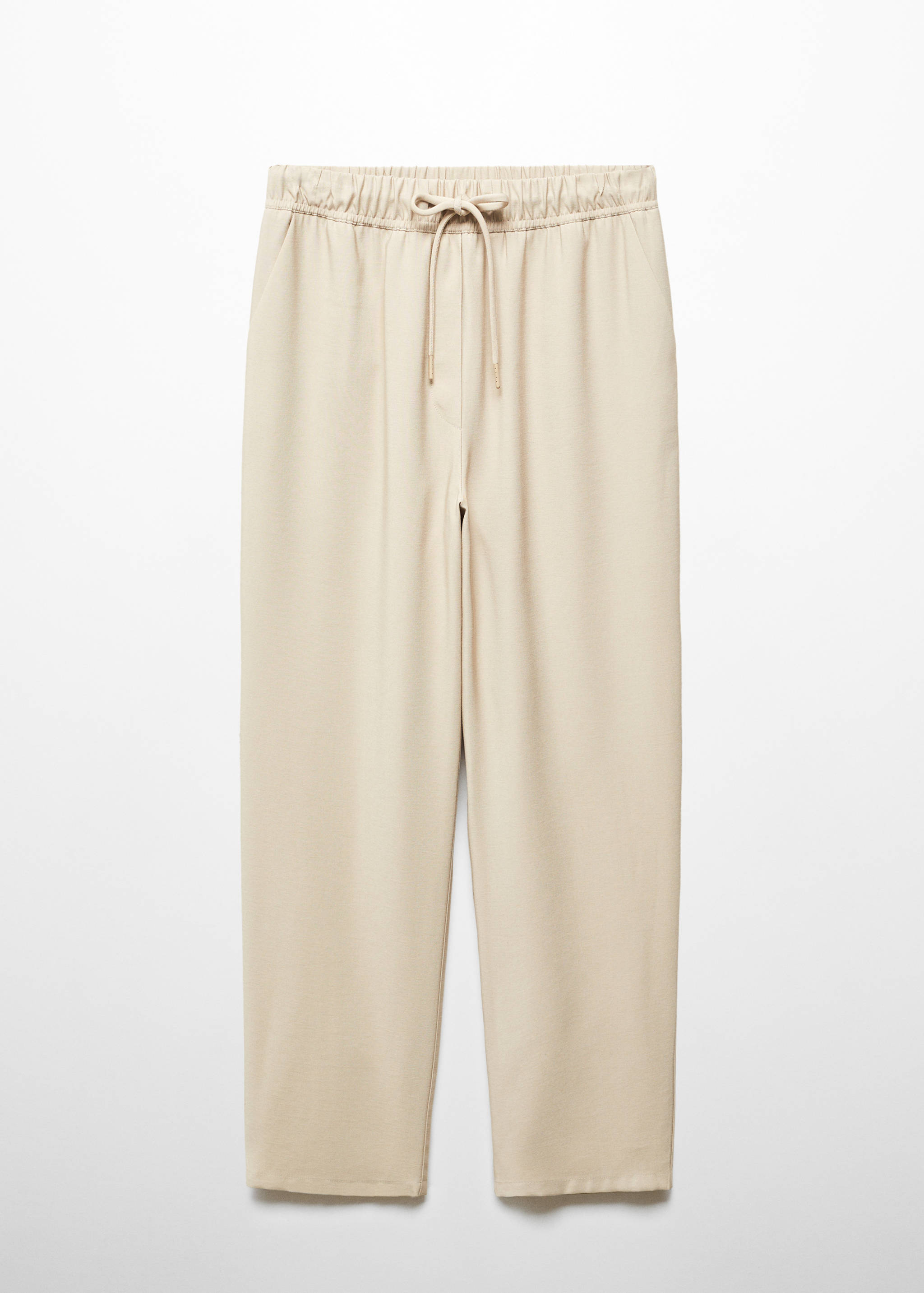 Flowy straight-fit trousers with bow - Article without model