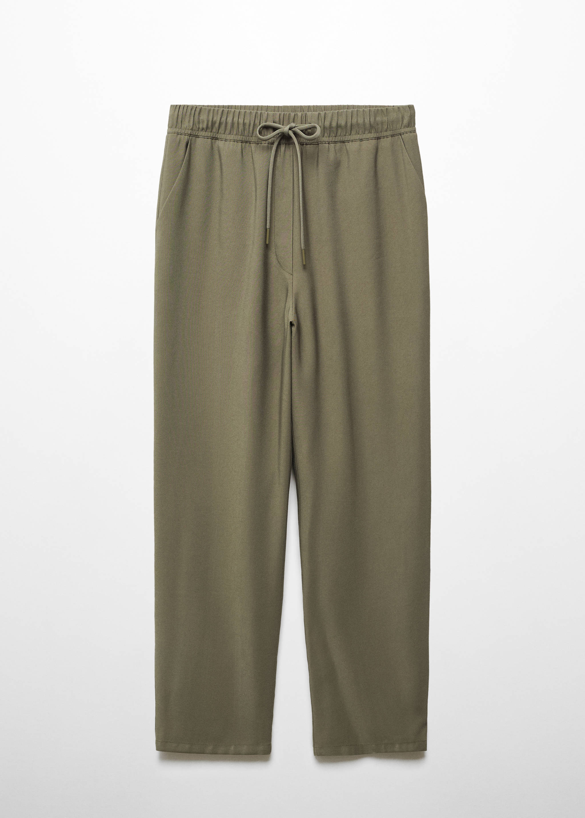 Flowy straight-fit trousers with bow - Article without model