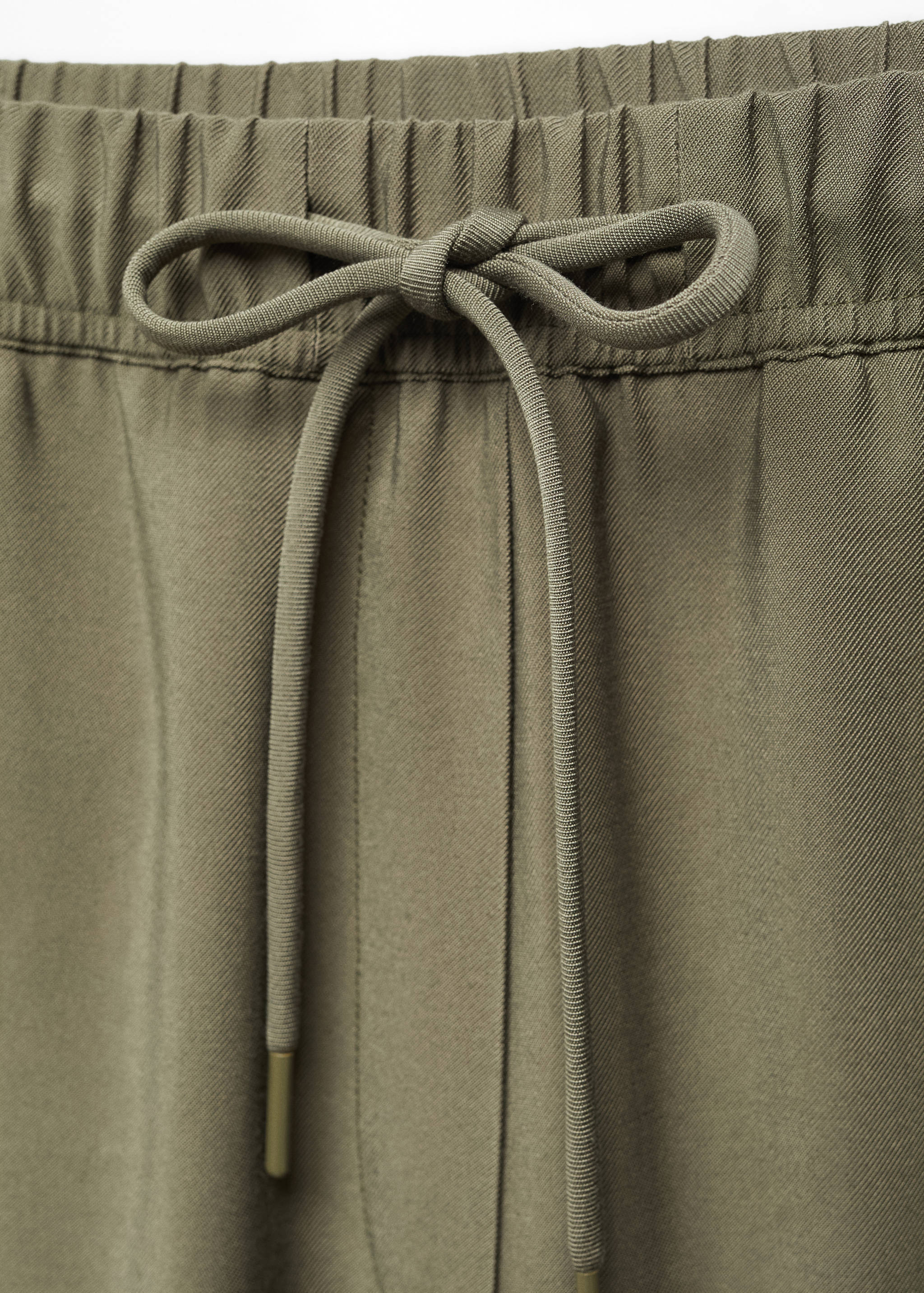 Flowy straight-fit trousers with bow - Details of the article 8