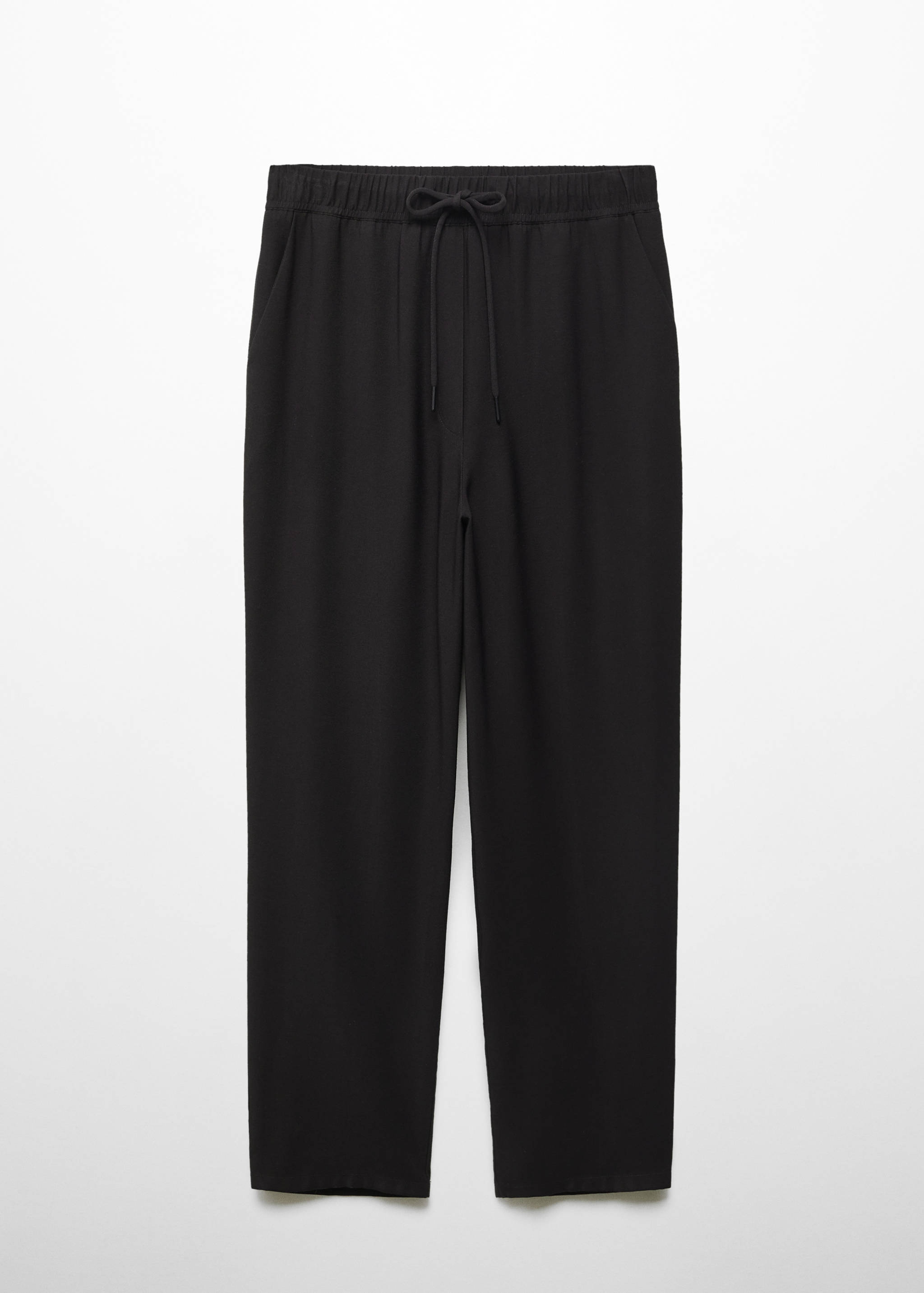 Flowy straight-fit trousers with bow - Article without model