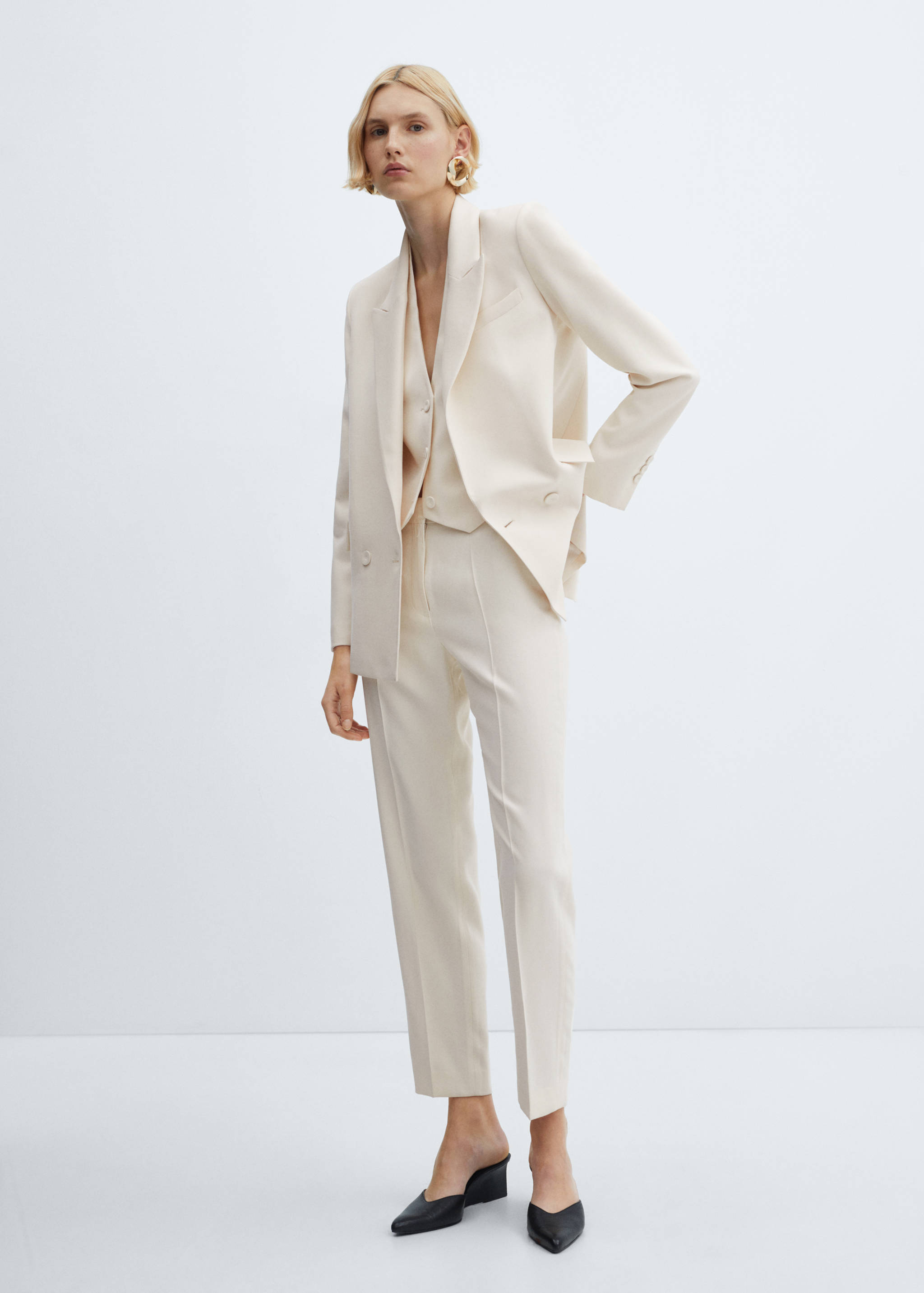 Suit waistcoat with buttons - General plane