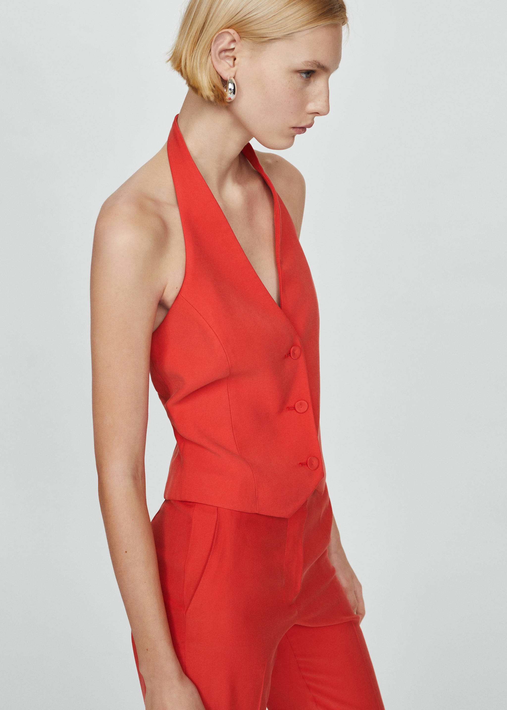 Suit waistcoat with buttons - Medium plane