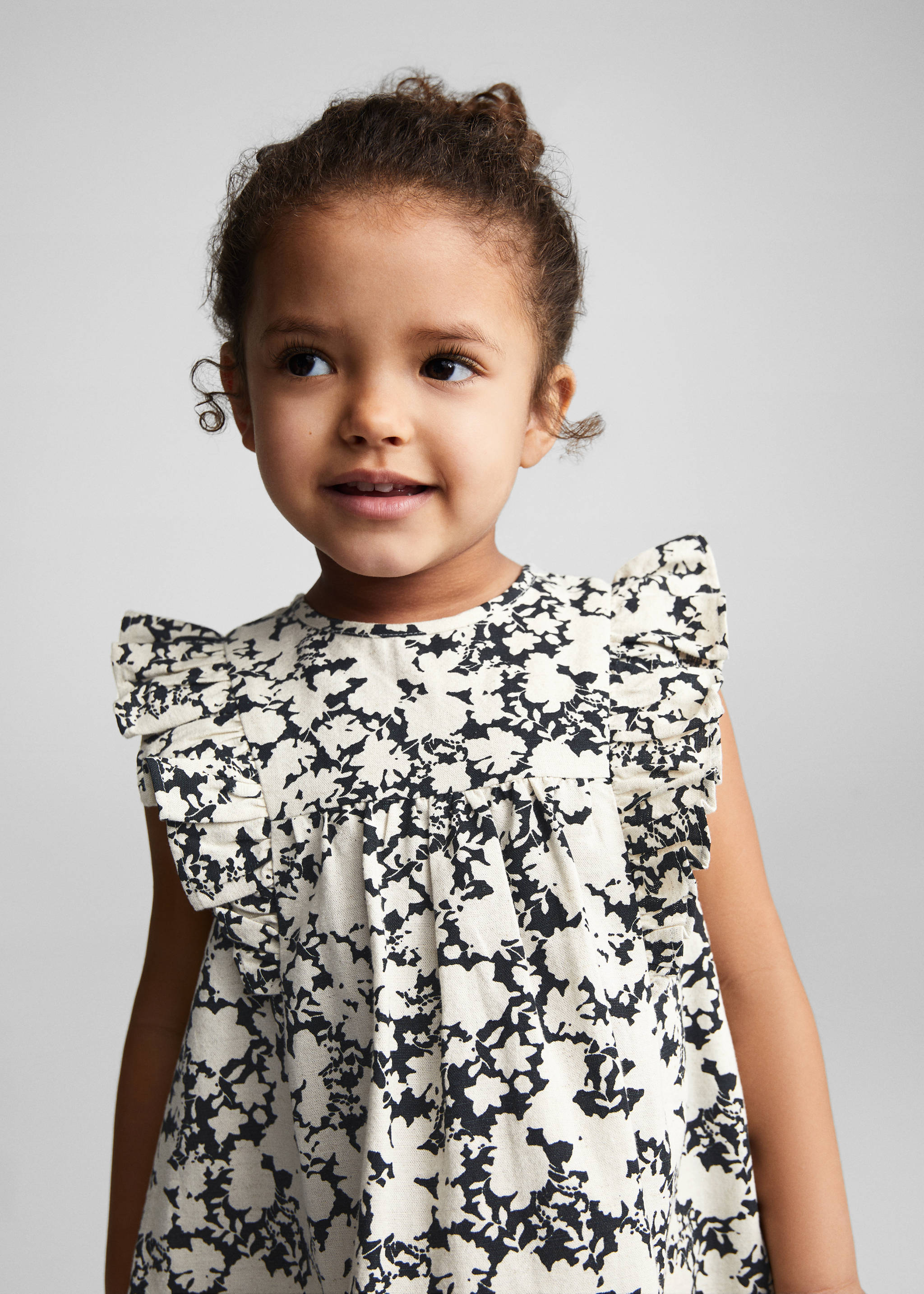 Vestido lino estampado - Detalle del artículo 1