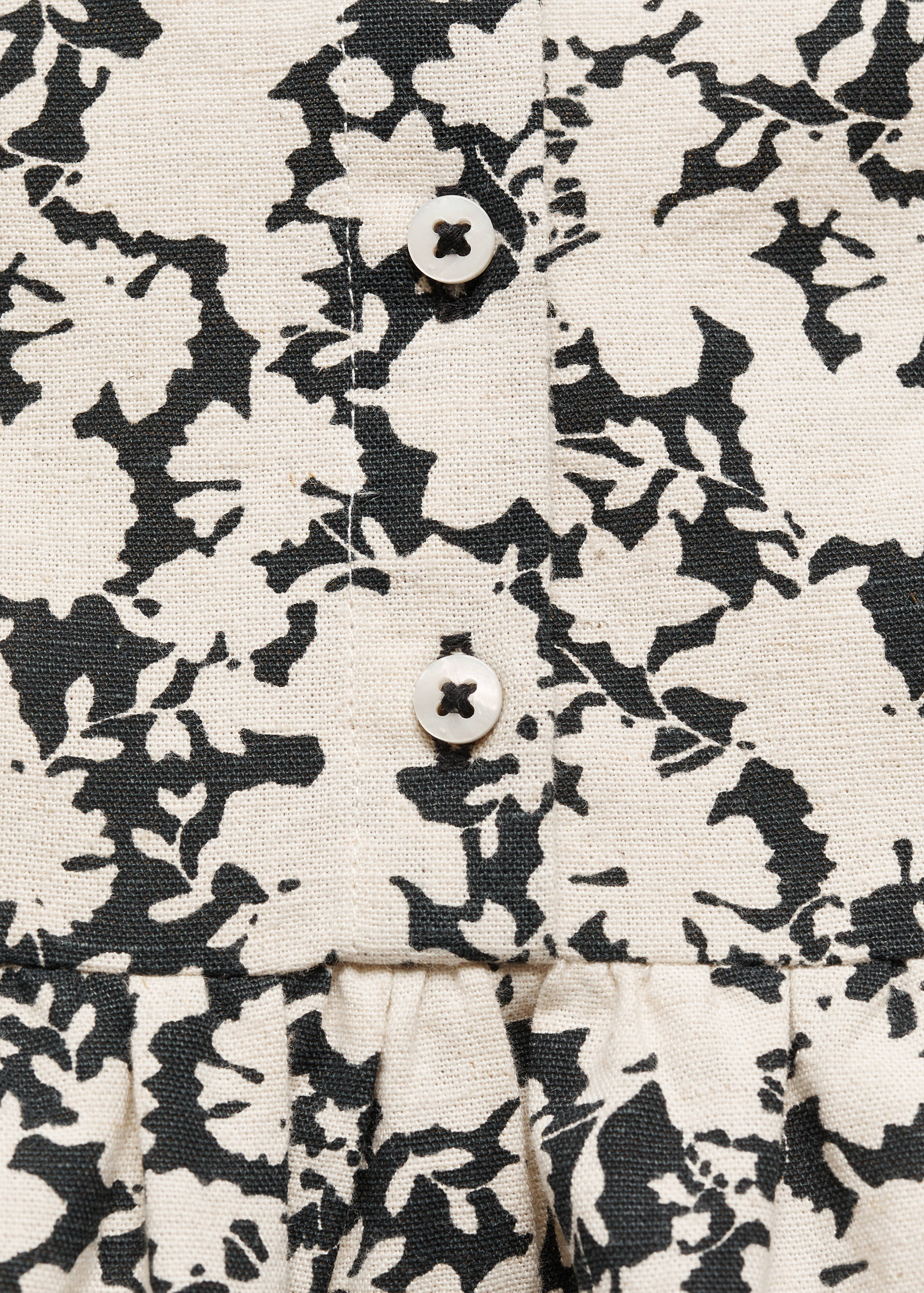 Vestido lino estampado - Detalle del artículo 0