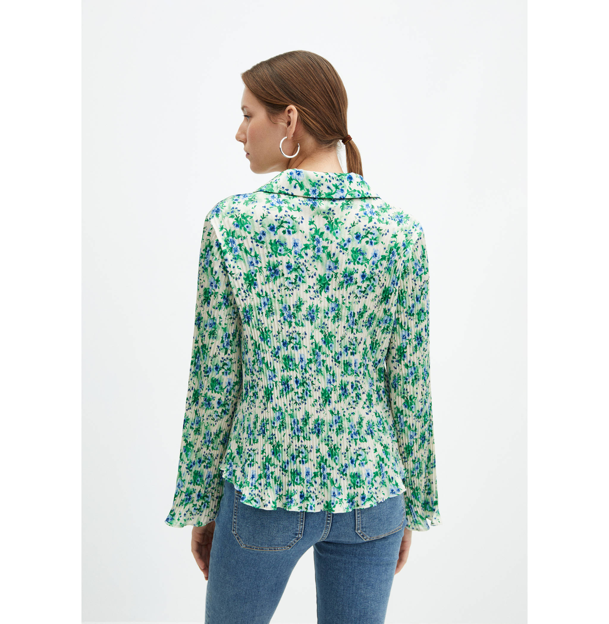 Printed shirred shirt - Reverse of the article