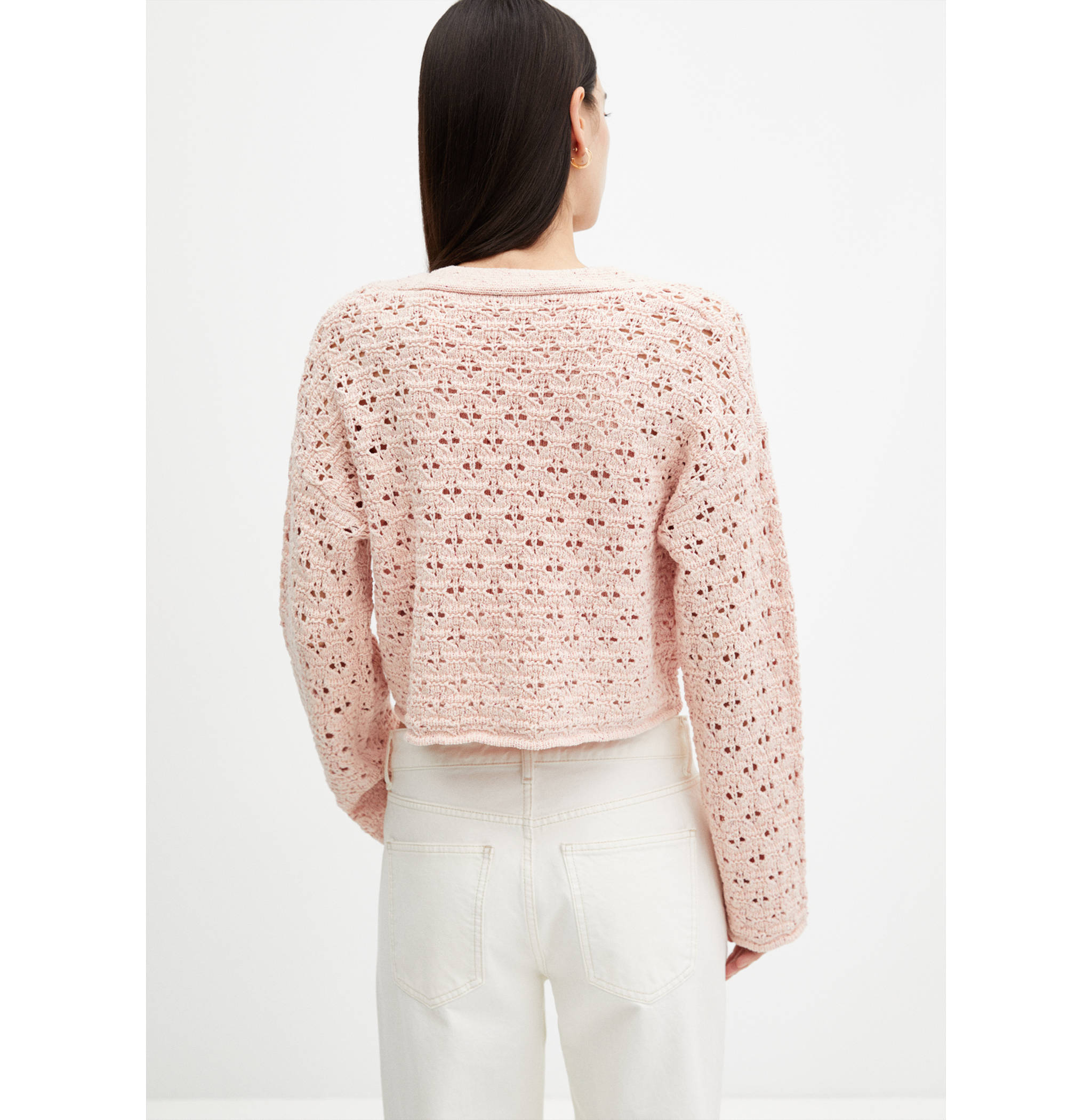 Openwork knit cardigan - Reverse of the article