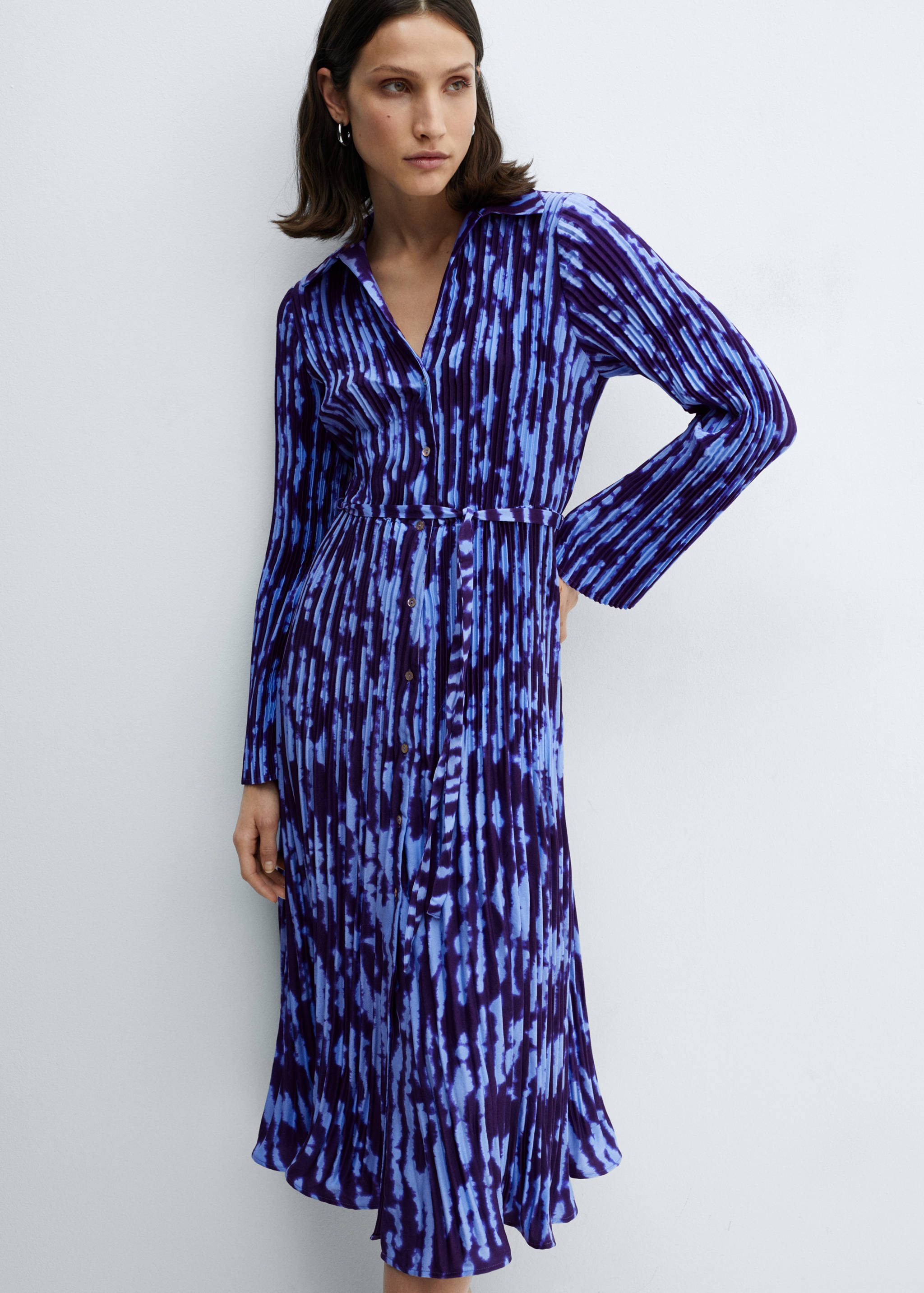 Belt shirt dress - Medium plane