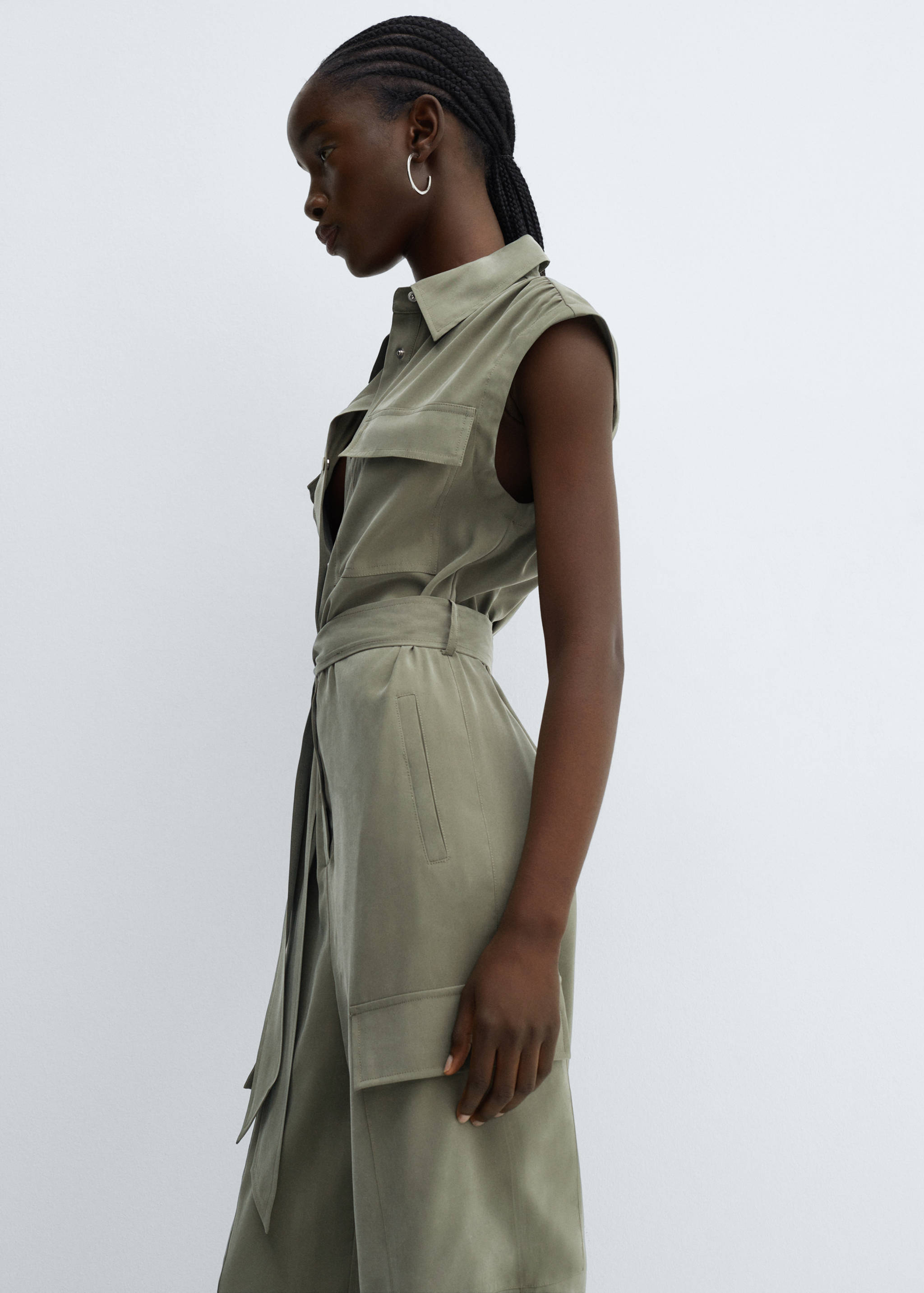 Cargo jumpsuit with pockets - Medium plane