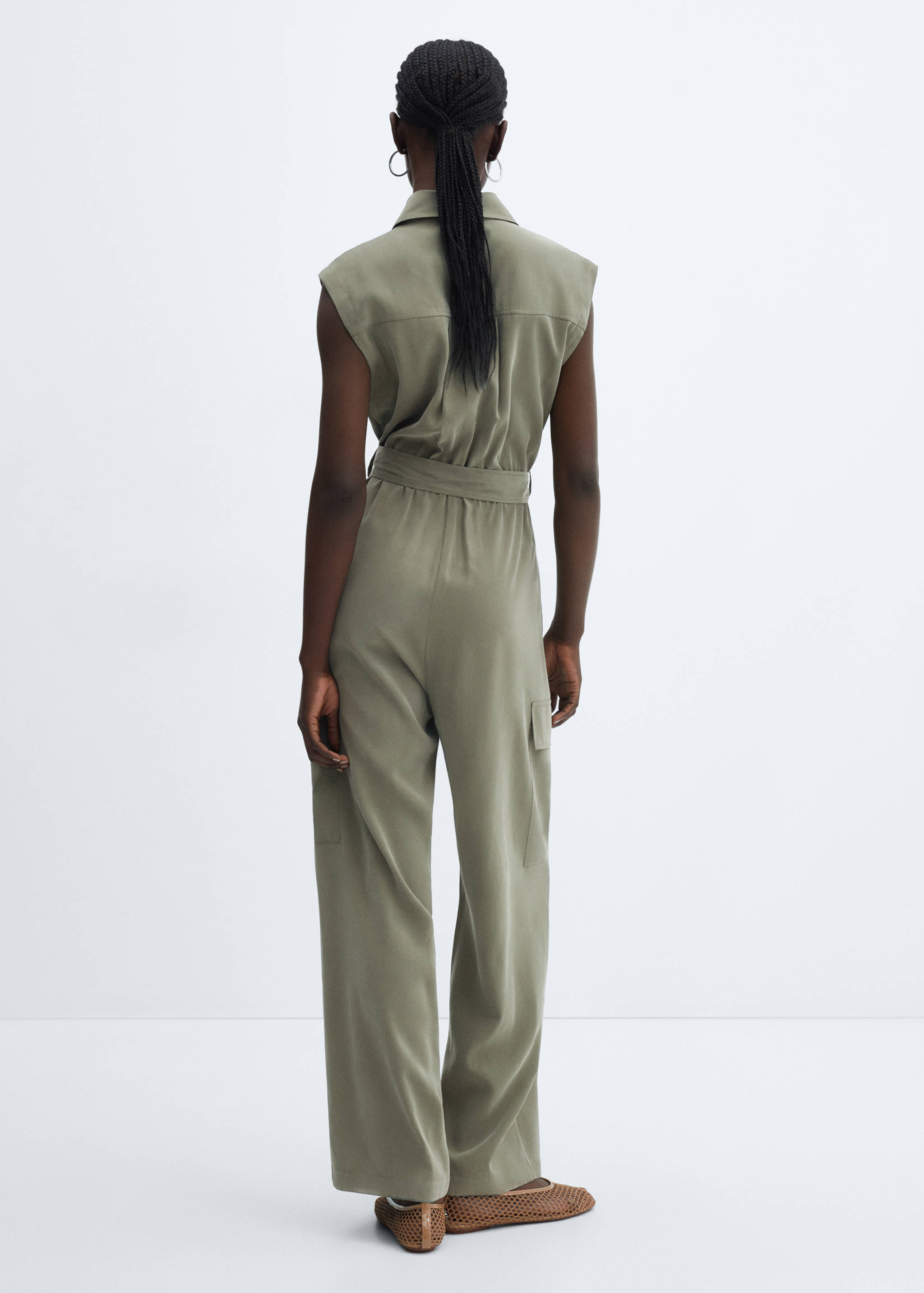 Cargo jumpsuit with pockets - Reverse of the article