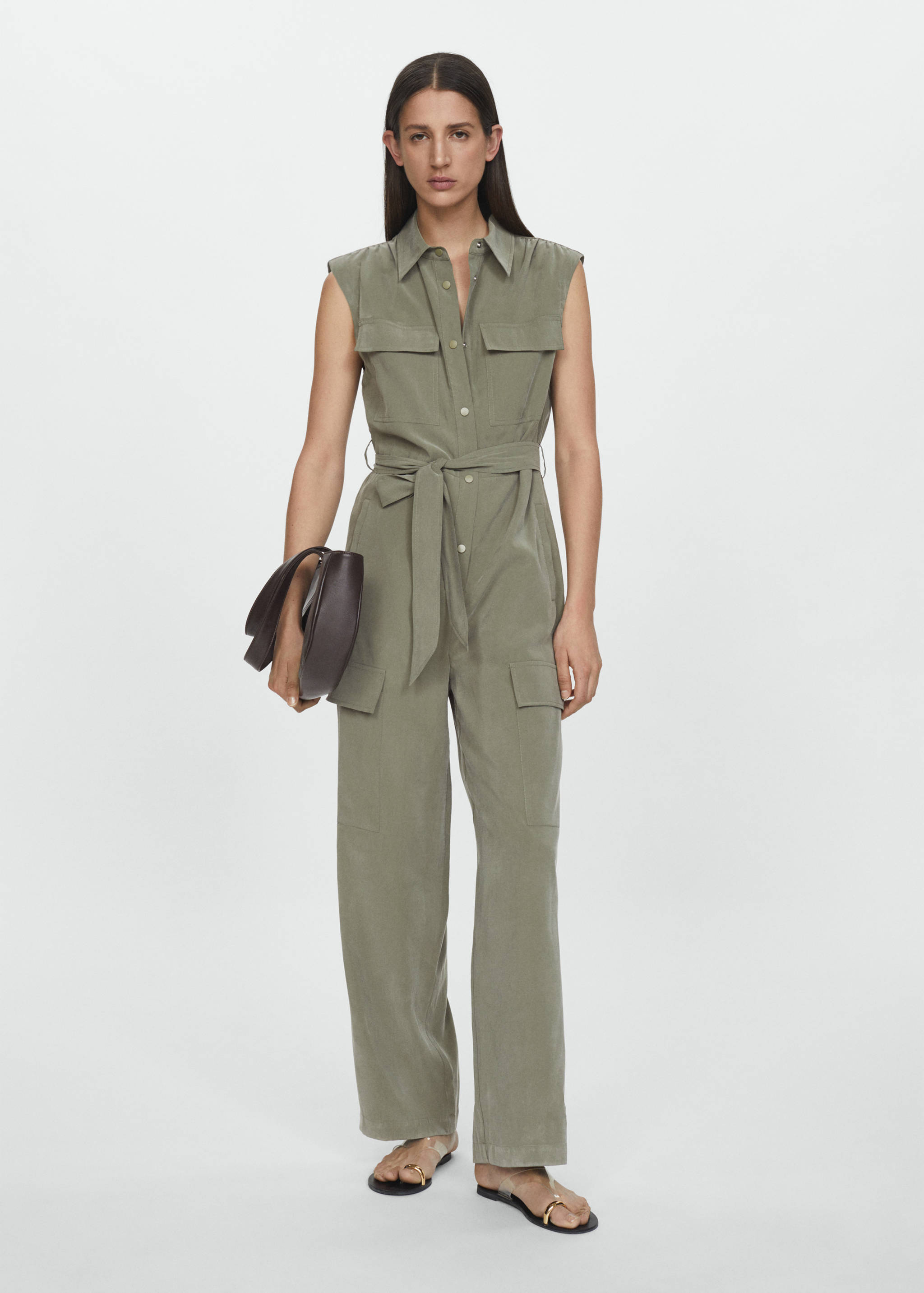 Cargo jumpsuit with pockets - Details of the article 2