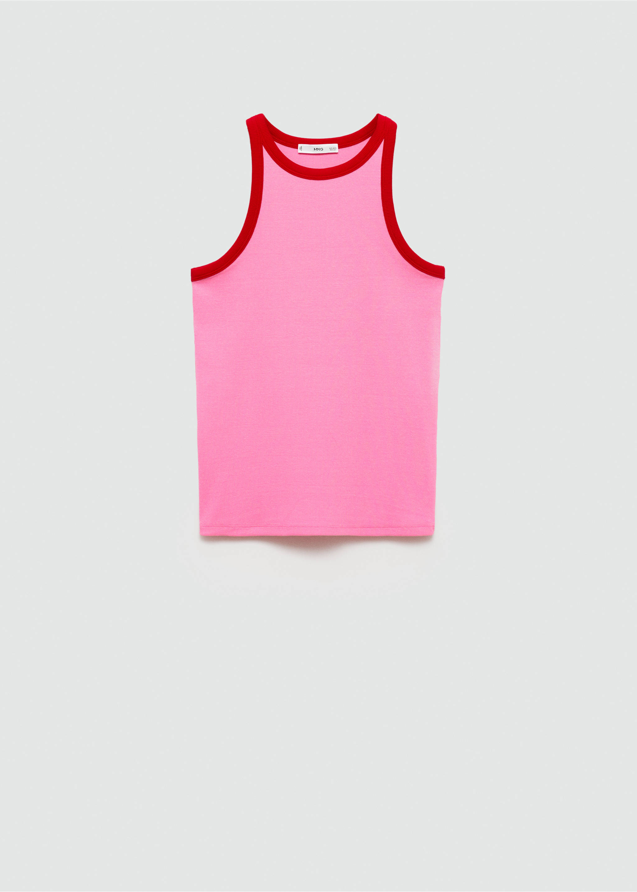 Top liserés contrastants - Article sans modèle, Rose. Ref: 67085744-00.