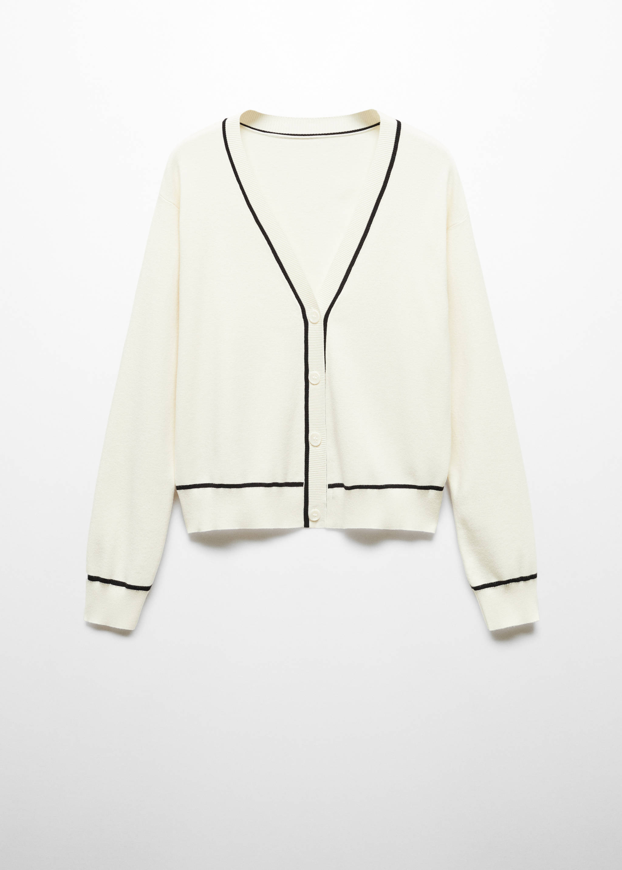 Contrast trims cardigan - Article without model