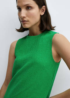 Textured knitted dress — Green 4