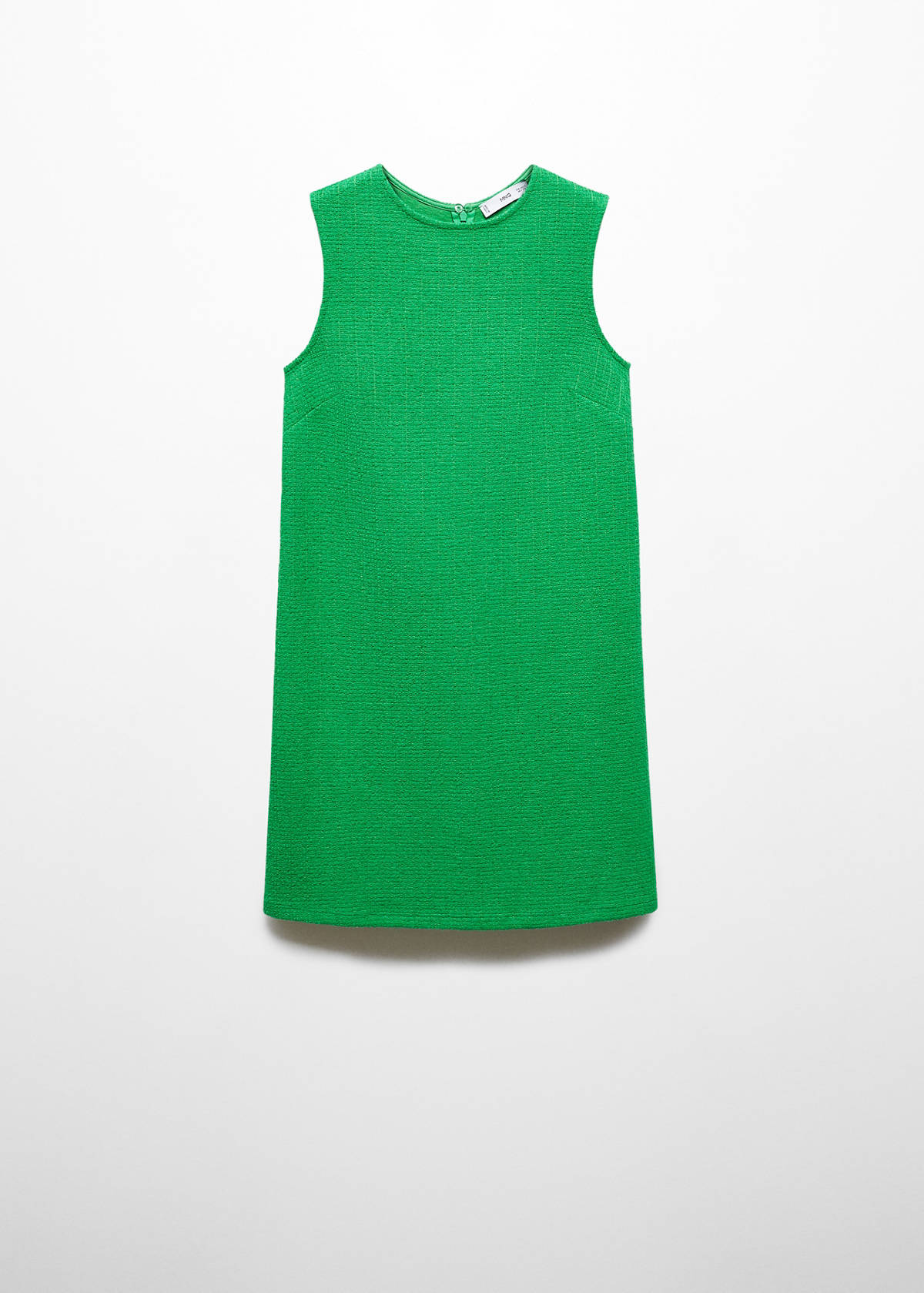 Textured knitted dress — Green