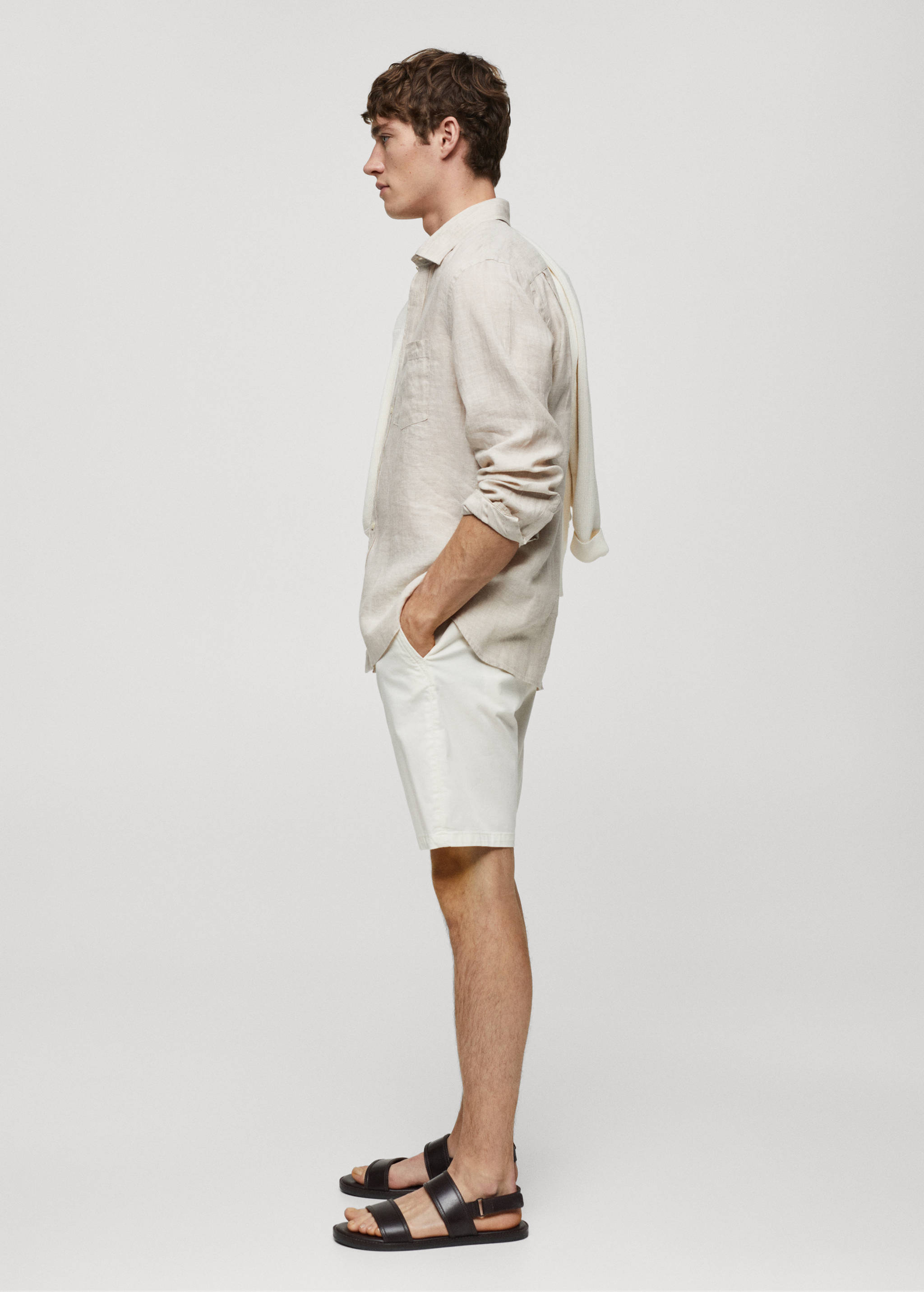 Бавовняні шорти бермуди чінос slim fit - Детальніше про товар 2