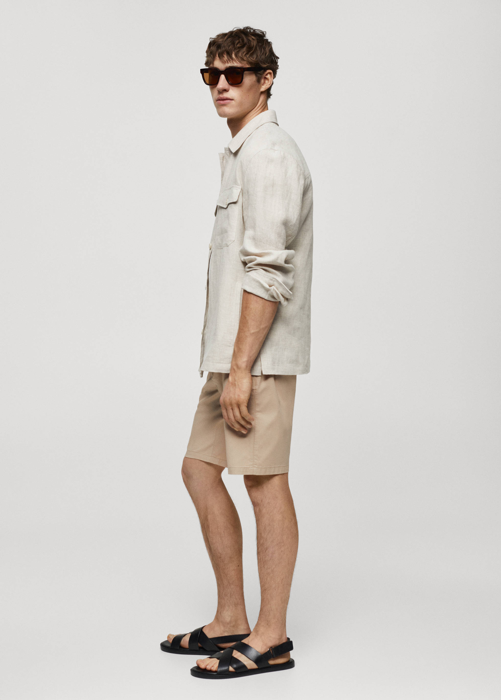 Бавовняні шорти бермуди чінос slim fit - Детальніше про товар 2