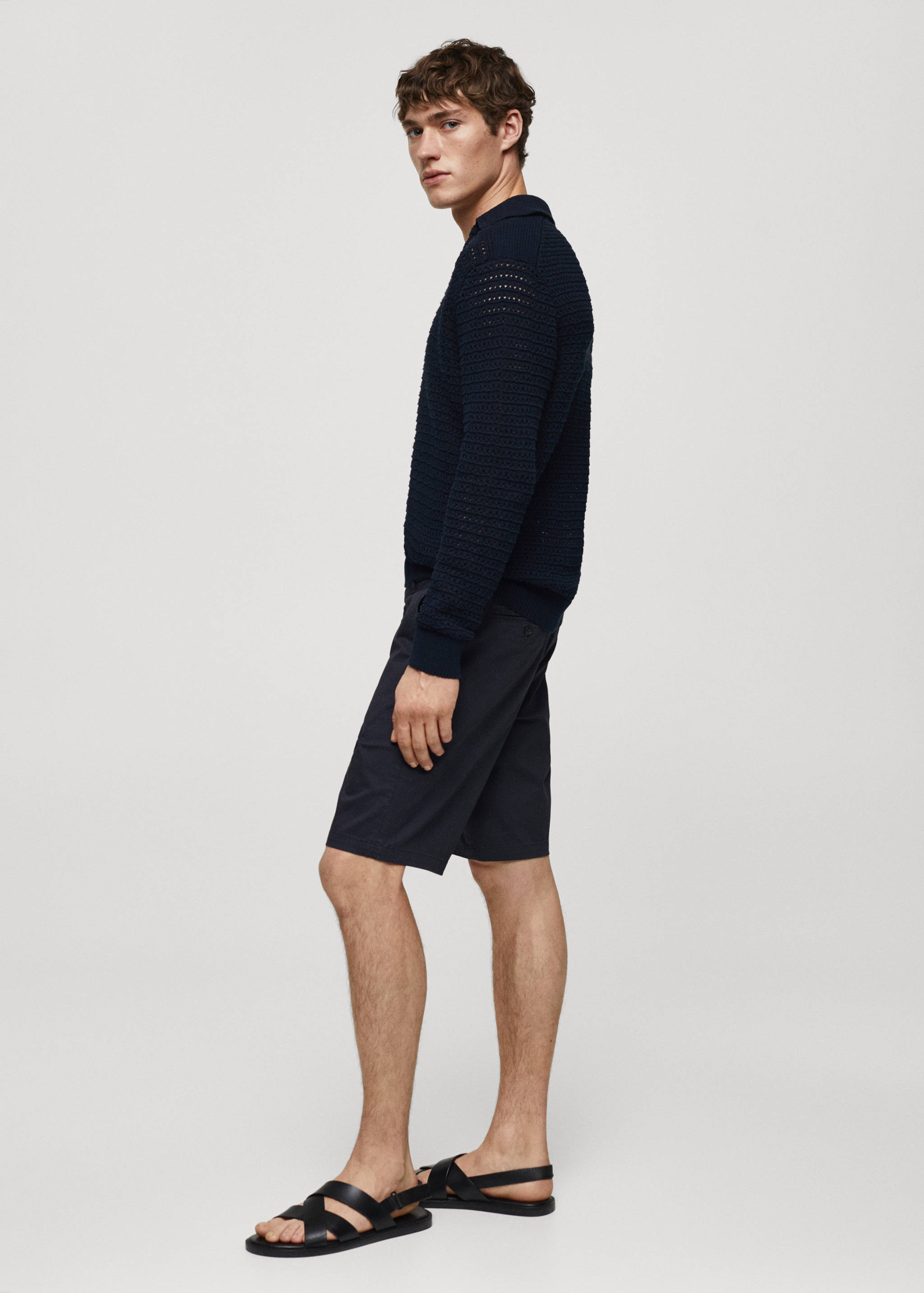 Бавовняні шорти бермуди чінос slim fit - Детальніше про товар 2