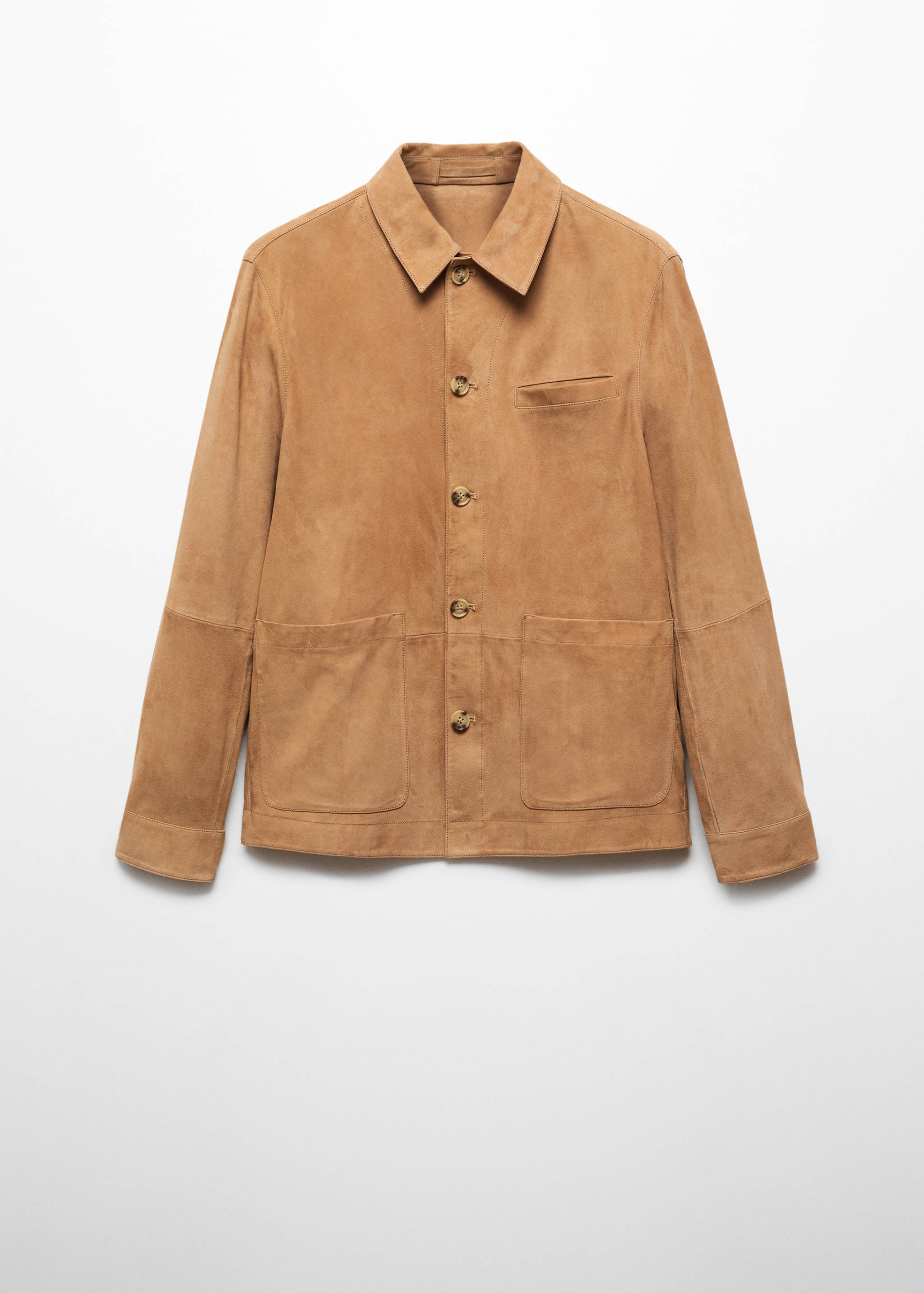 Suede leather overshirt with pocket - Article without model