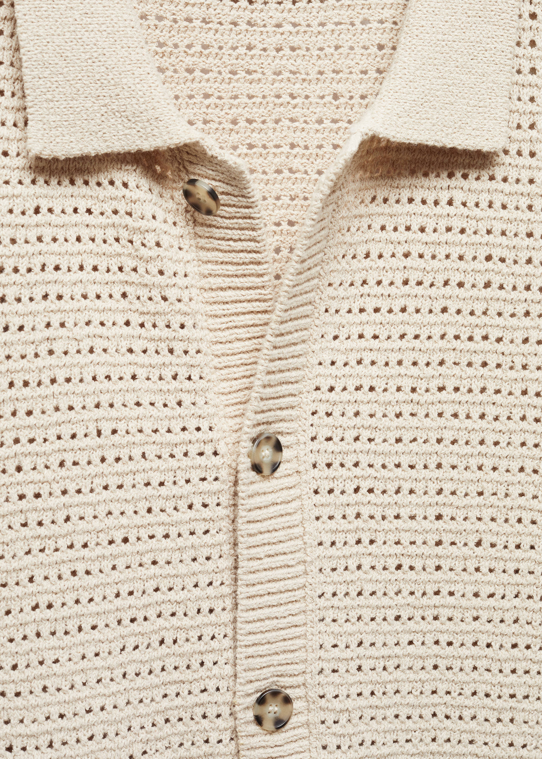 Polo maille ajourée boutons - Détail de l'article 8