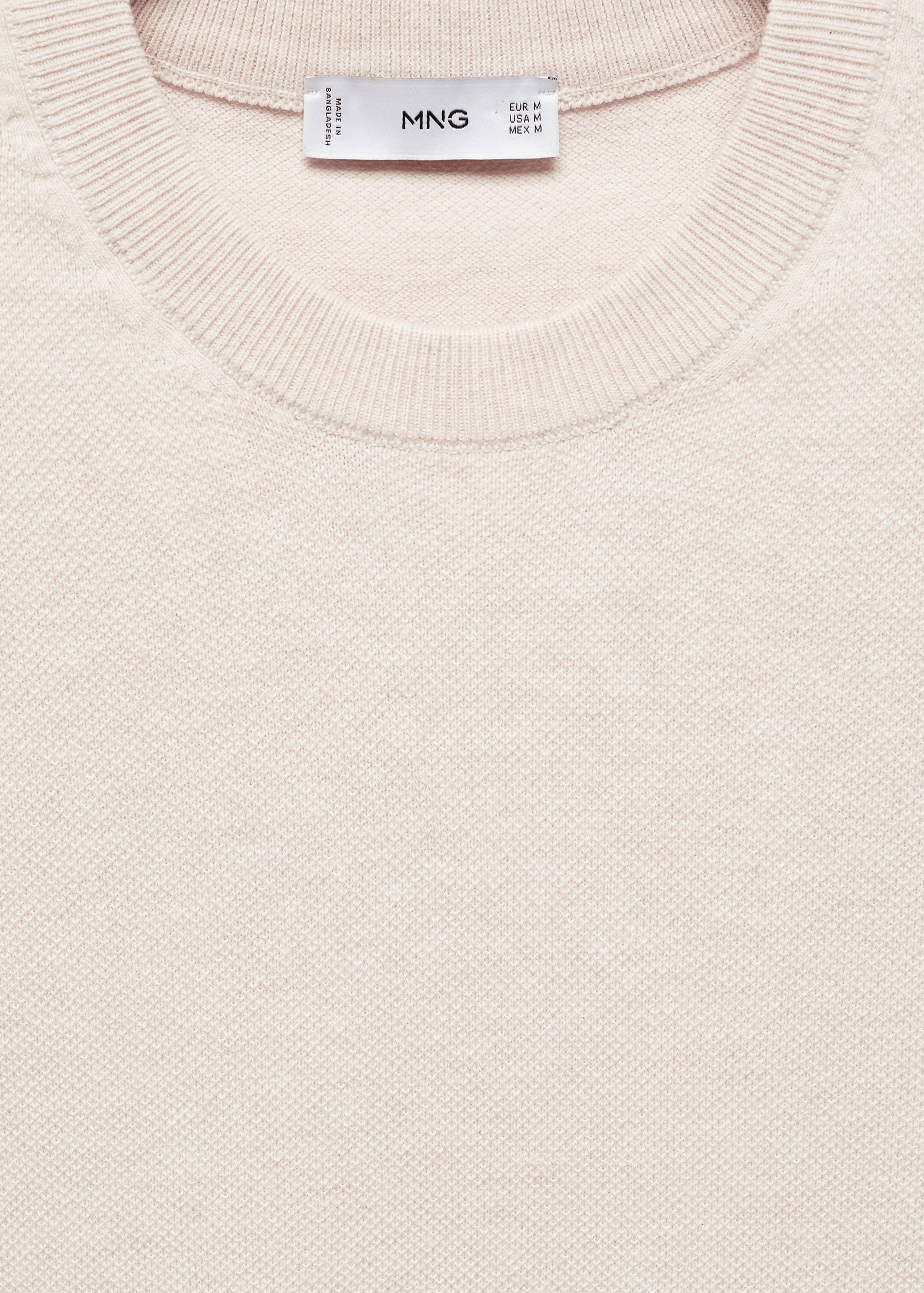 Structured cotton knit t-shirt - Details of the article 8
