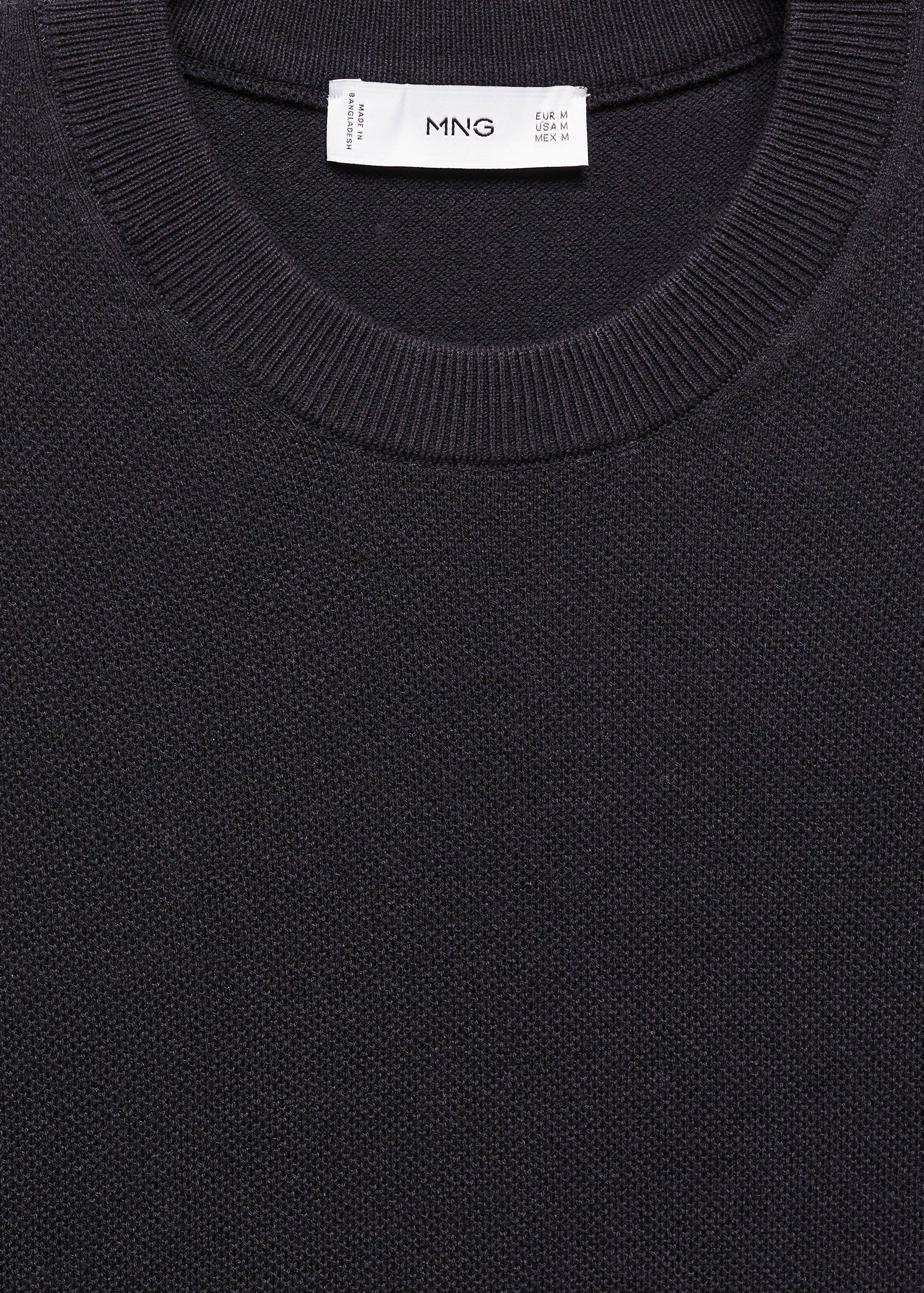 Structured cotton knit t-shirt - Details of the article 8