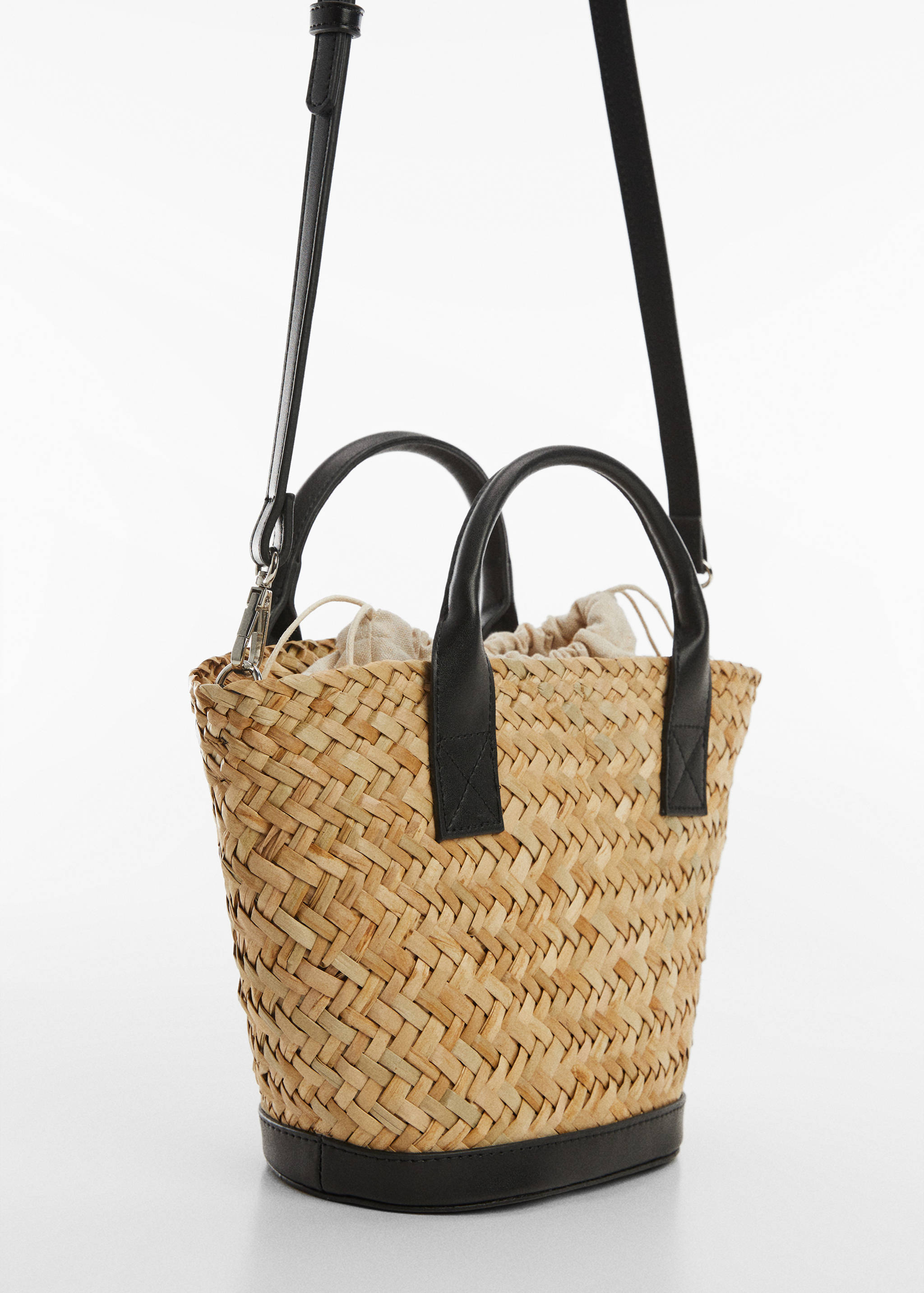 Natural fibre basket bag - Medium plane