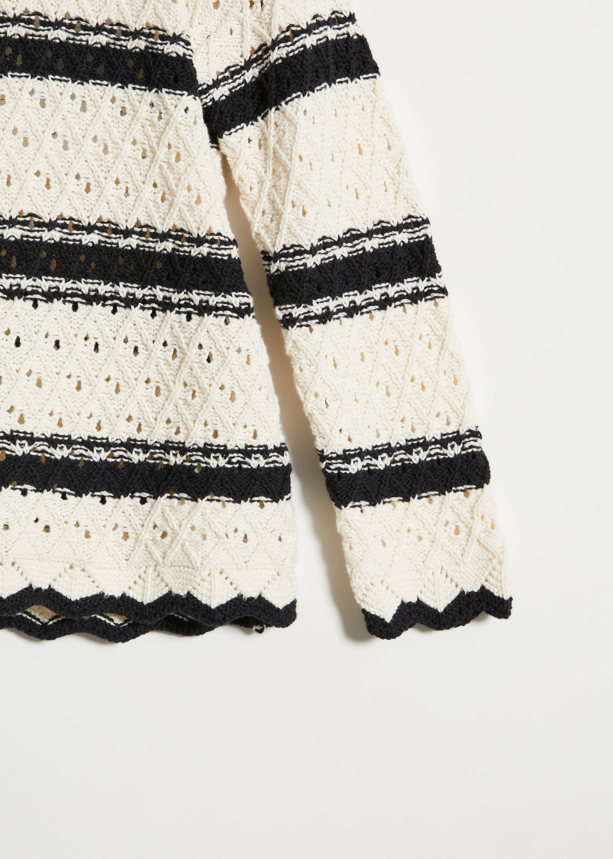 Striped openwork knit sweater - Details of the article 8