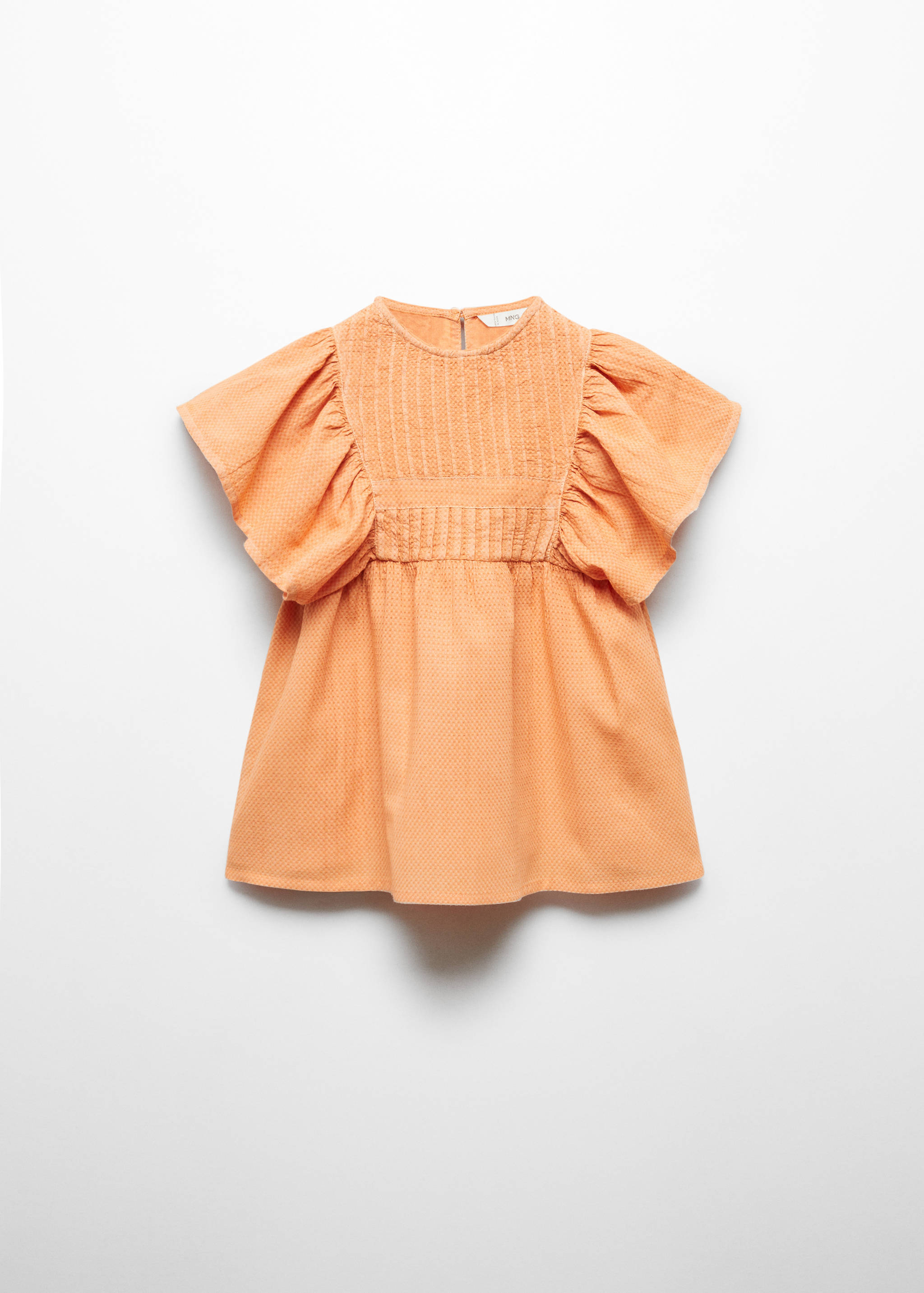 Mit Naturfarbstoff gefärbtes Rüschenkleid - Artikel ohne Model