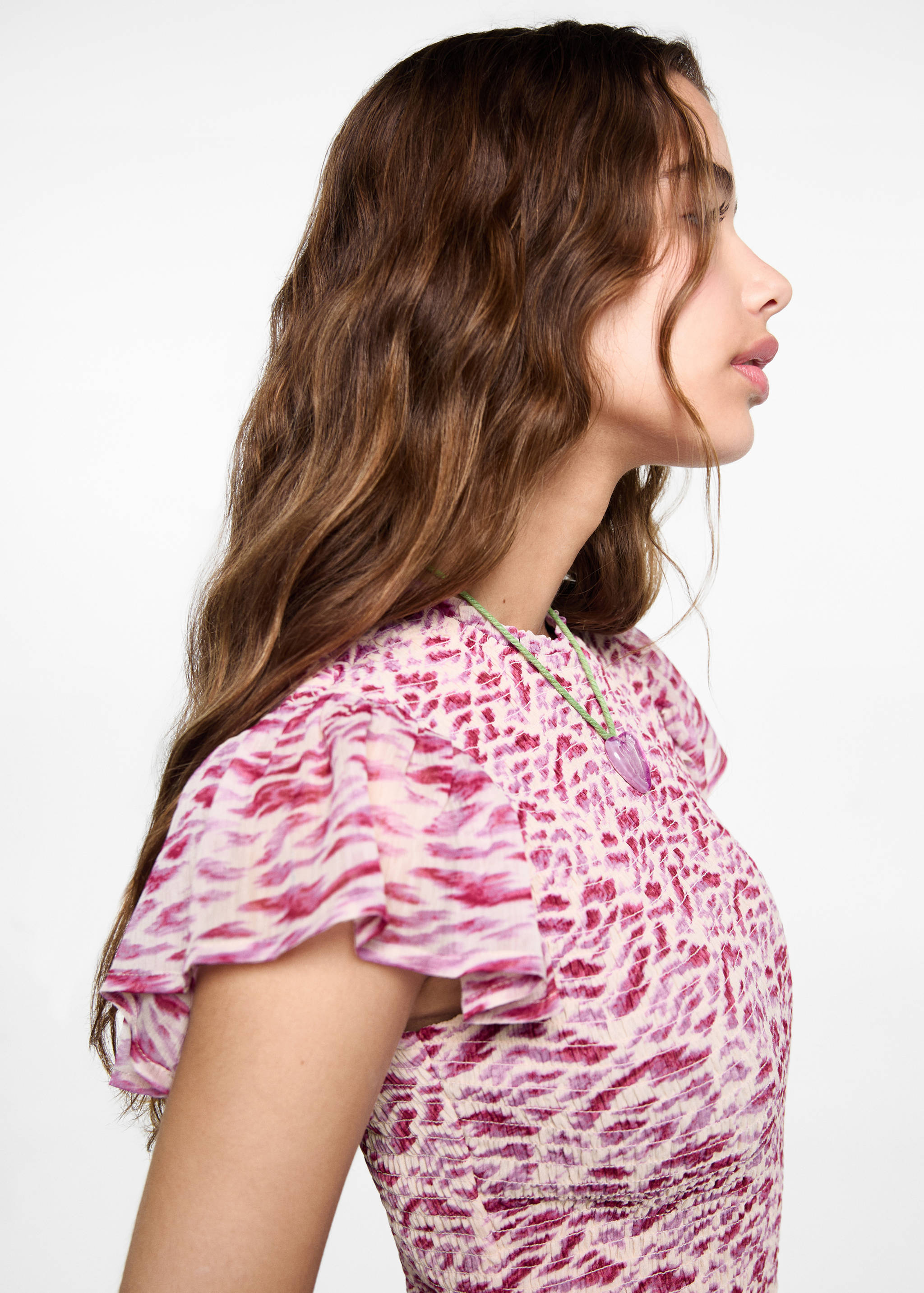 فستان مطبوع بأشكال حيوانات - تفاصيل المنتج 1