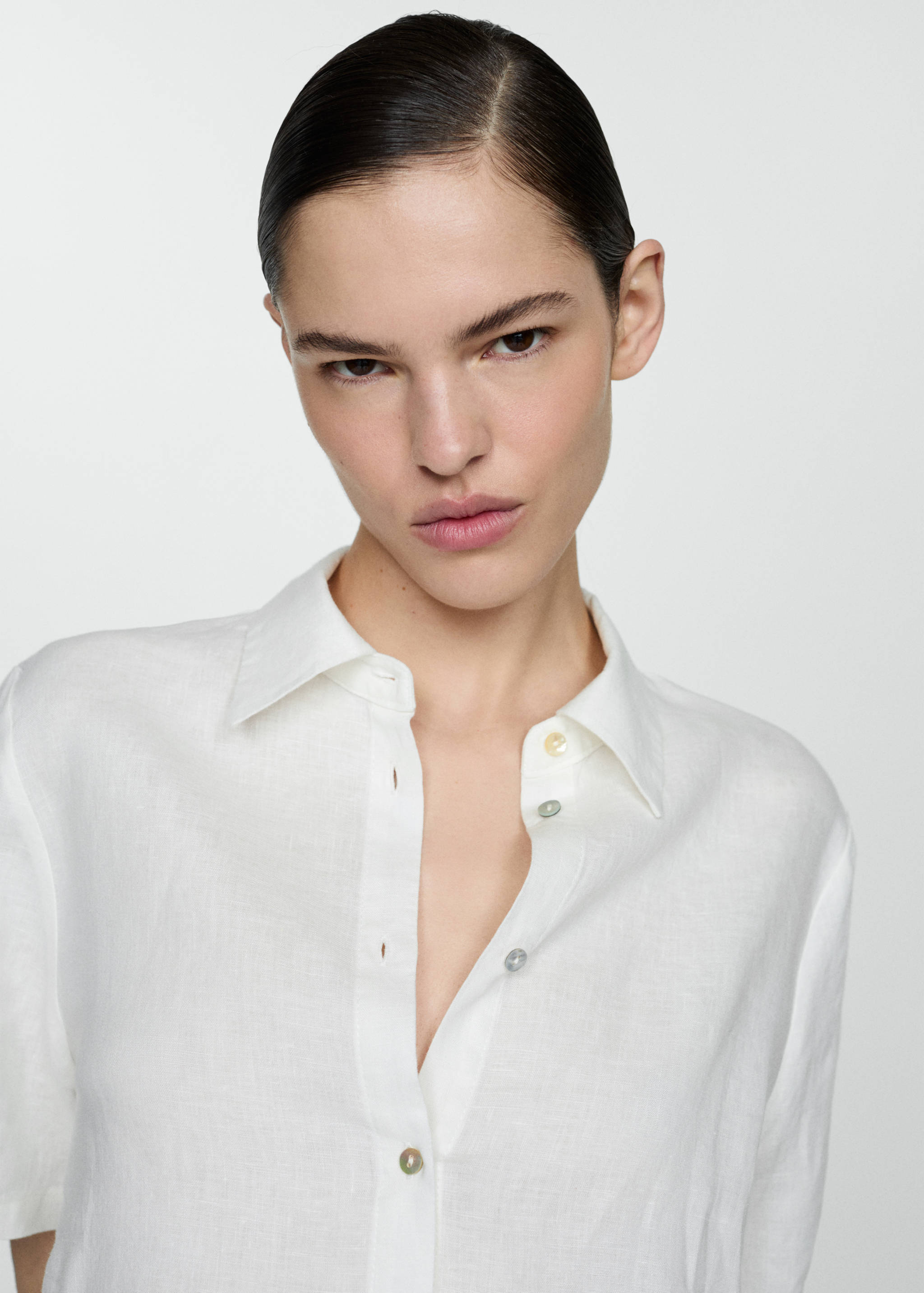 Пижамная рубашка изо льна - Деталь изделия 1