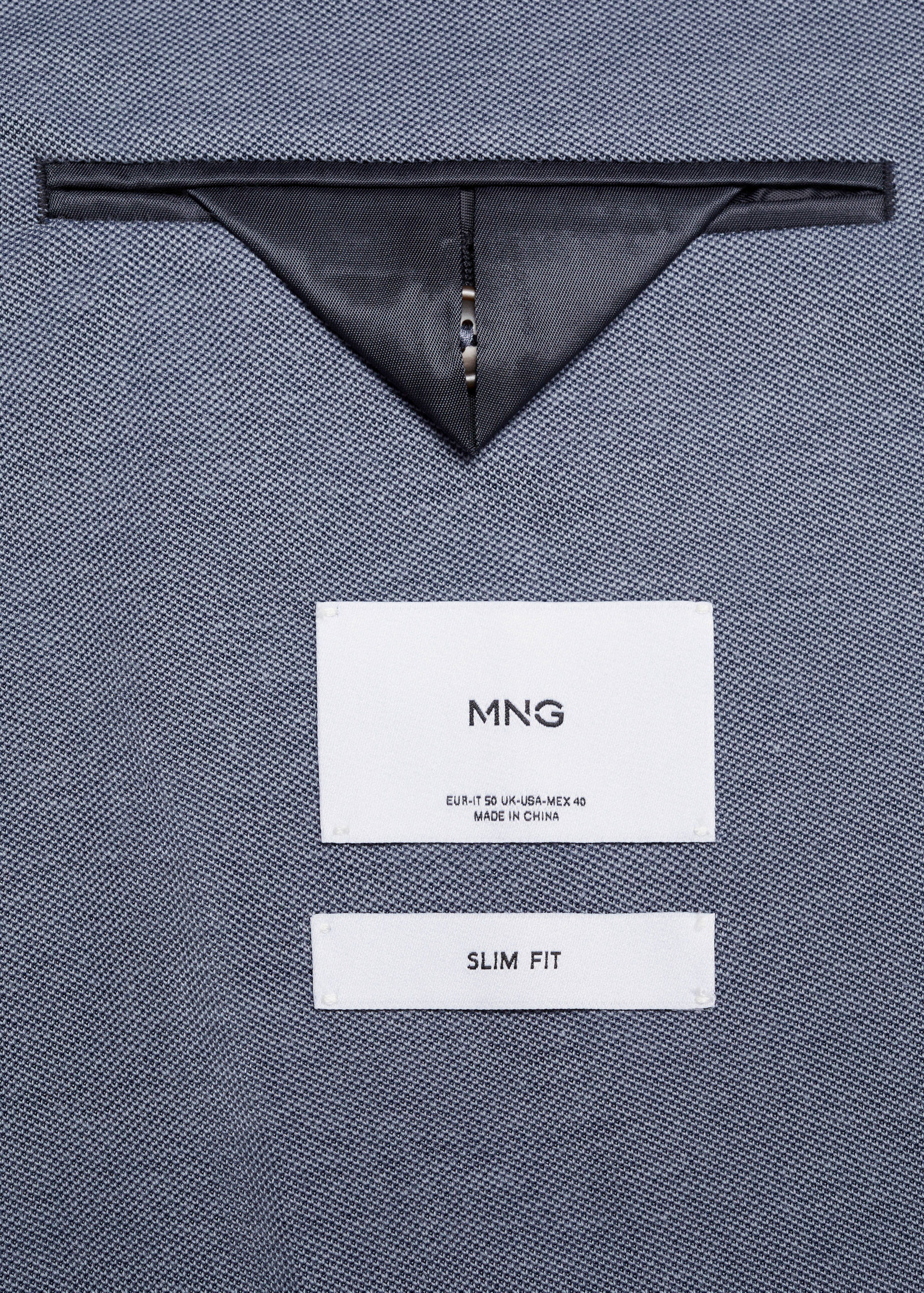 Structured slim fit cotton blazer - Details of the article 0