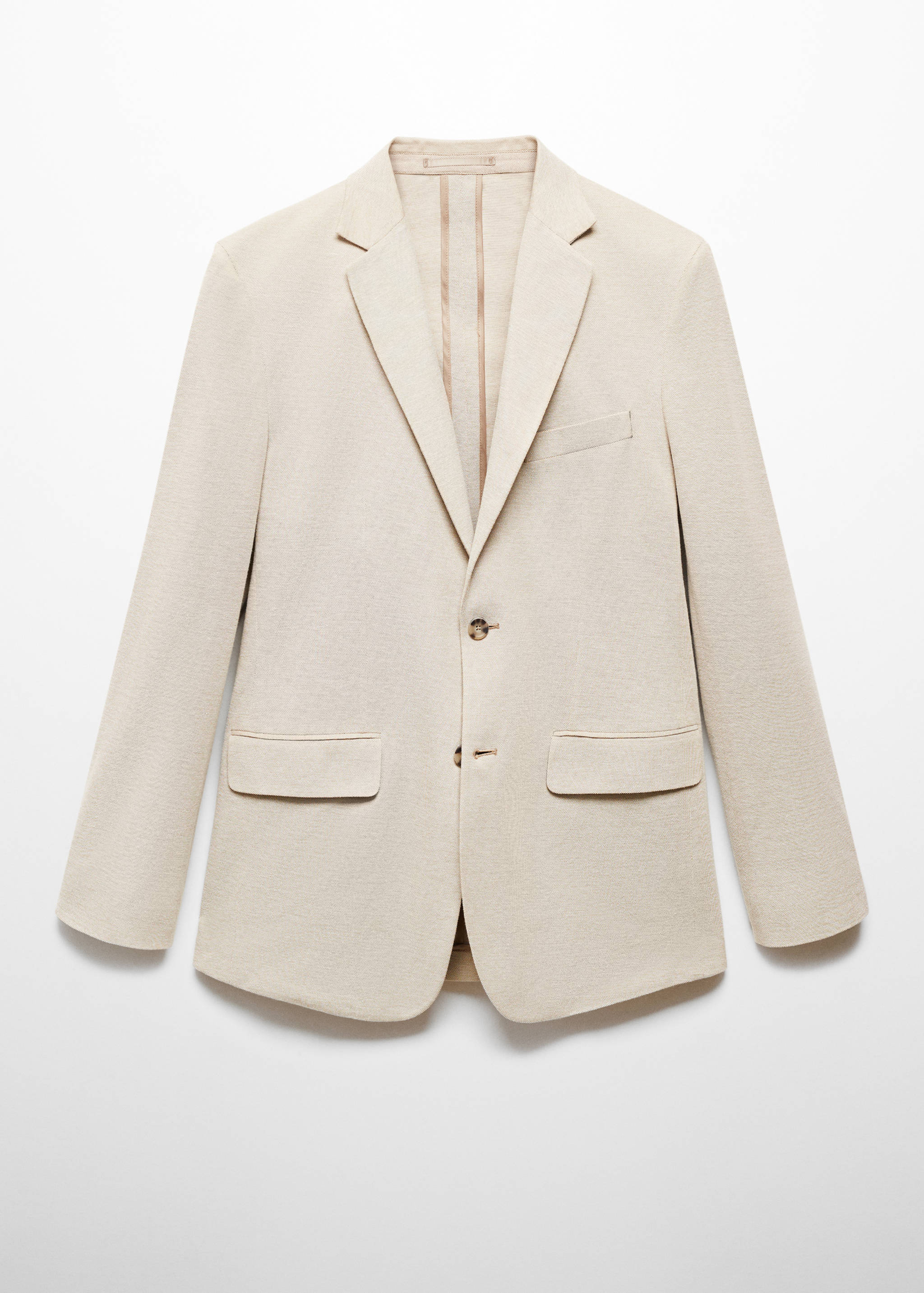 Structured slim fit cotton blazer - Article without model