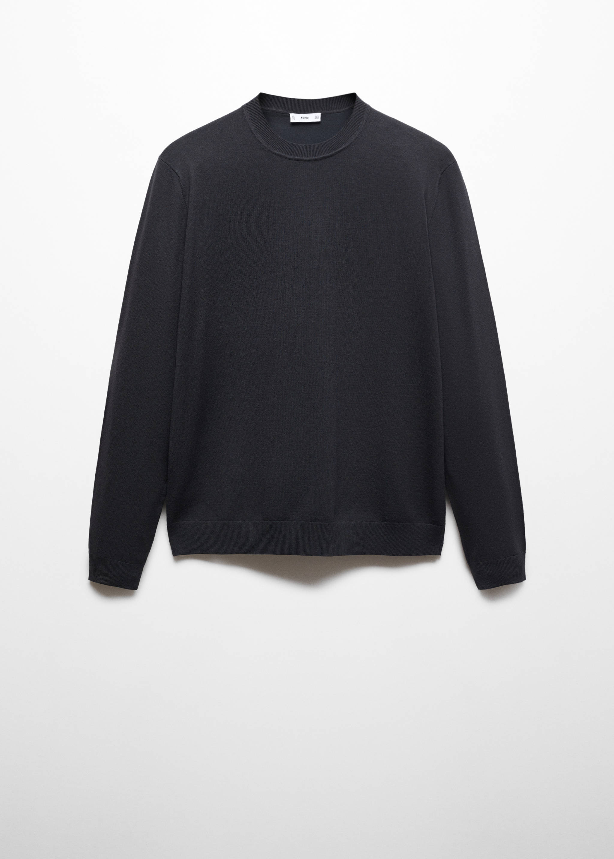 Round-neck cotton knitted sweater - Article without model