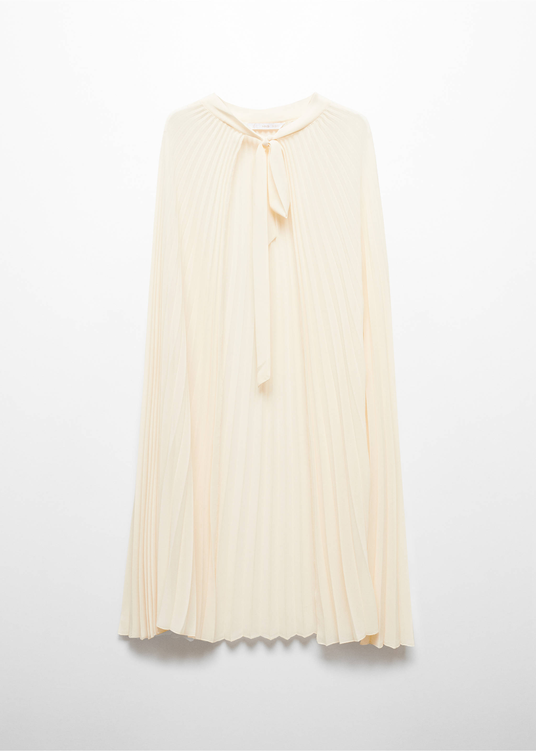 Pleated cape with bow - Article without model, Vanilla. Ref: 67086316-00.