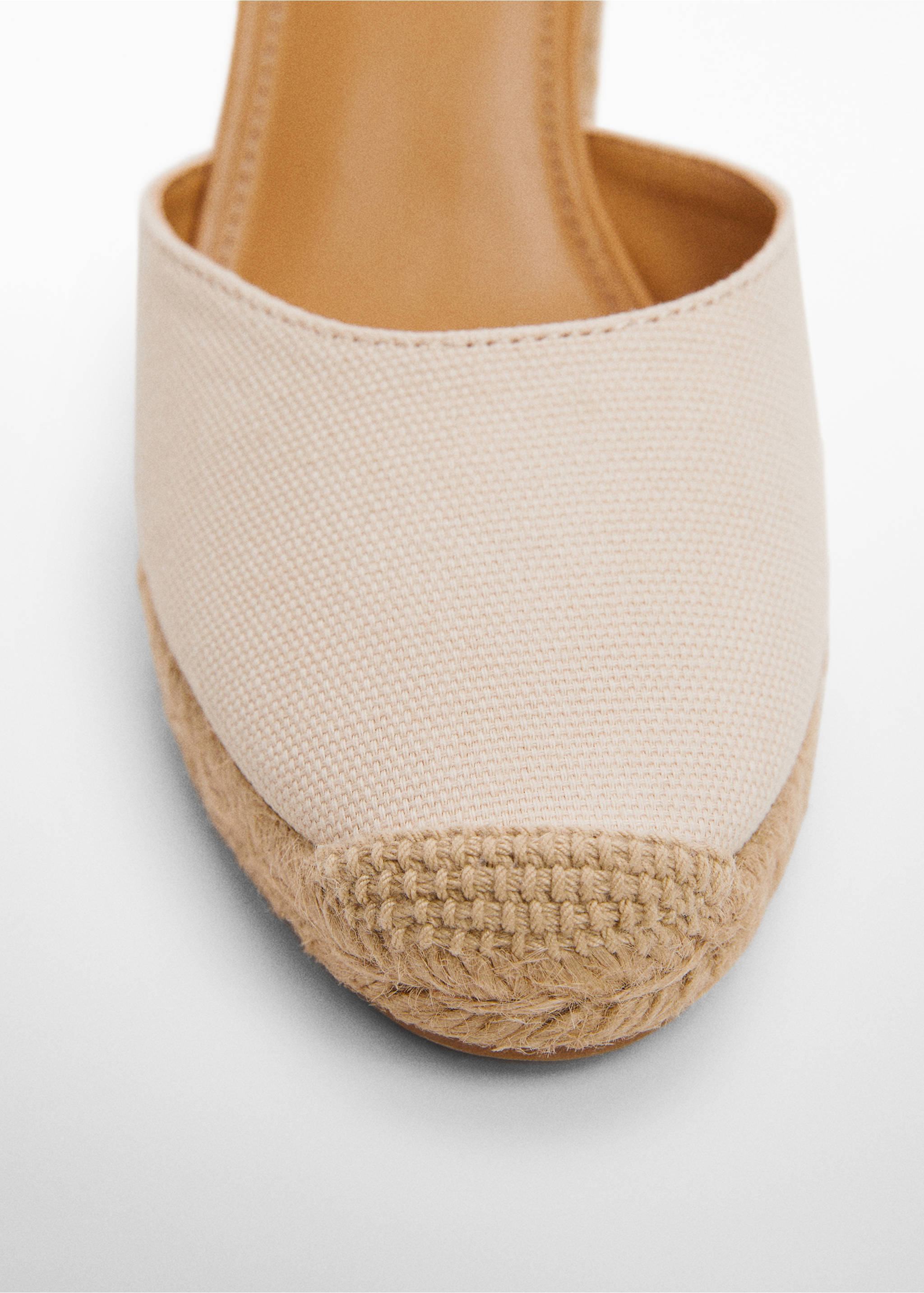 Lace-up espadrilles - Details of the article 2, Beige. Ref: 67086317-00.