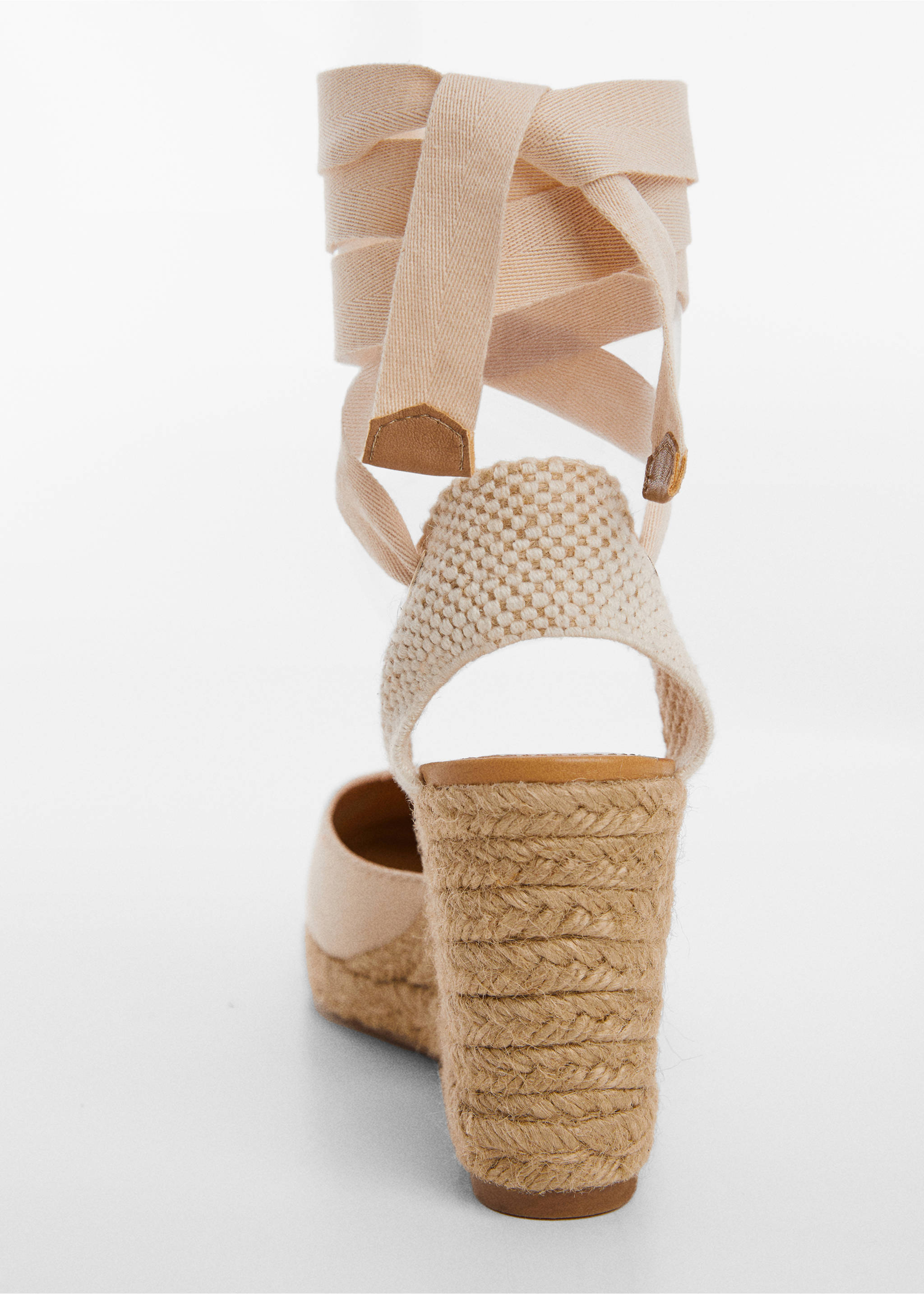Lace-up espadrilles - Details of the article 3, Beige. Ref: 67086317-00.