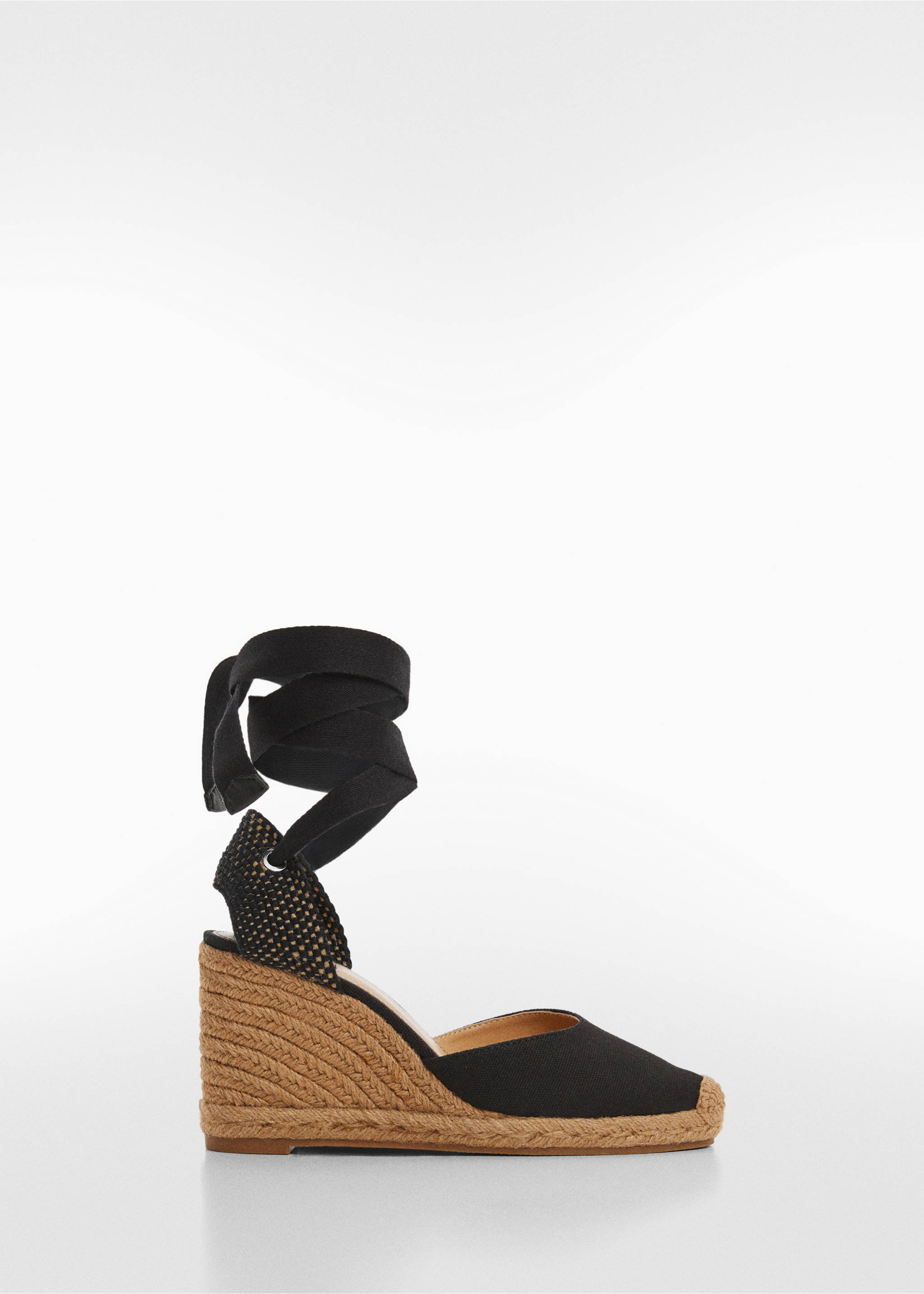 Espadrilles à lanières - Article sans modèle, Noir. Ref: 67086317-00.