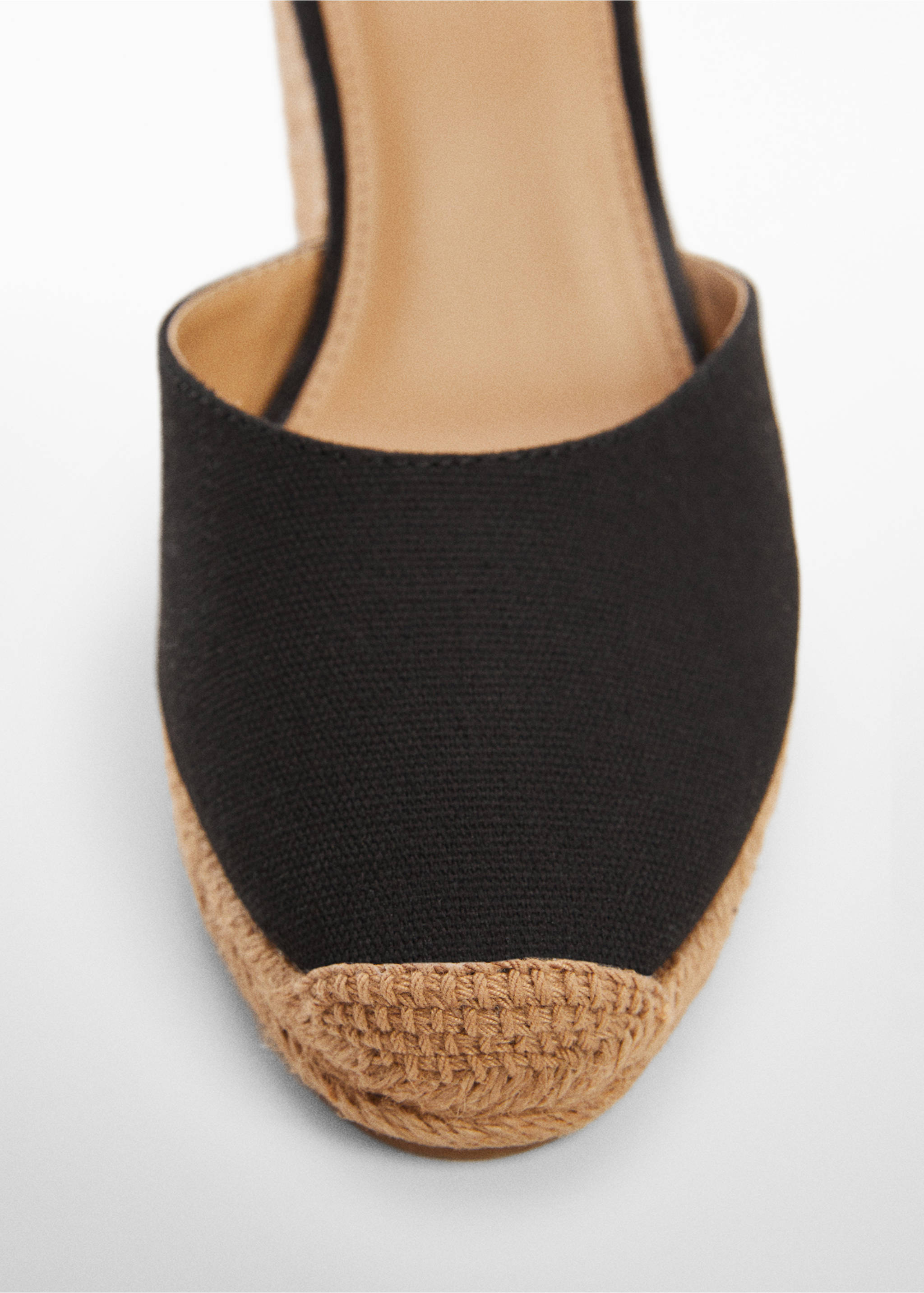 Lace-up espadrilles - Details of the article 2, Black. Ref: 67086317-00.