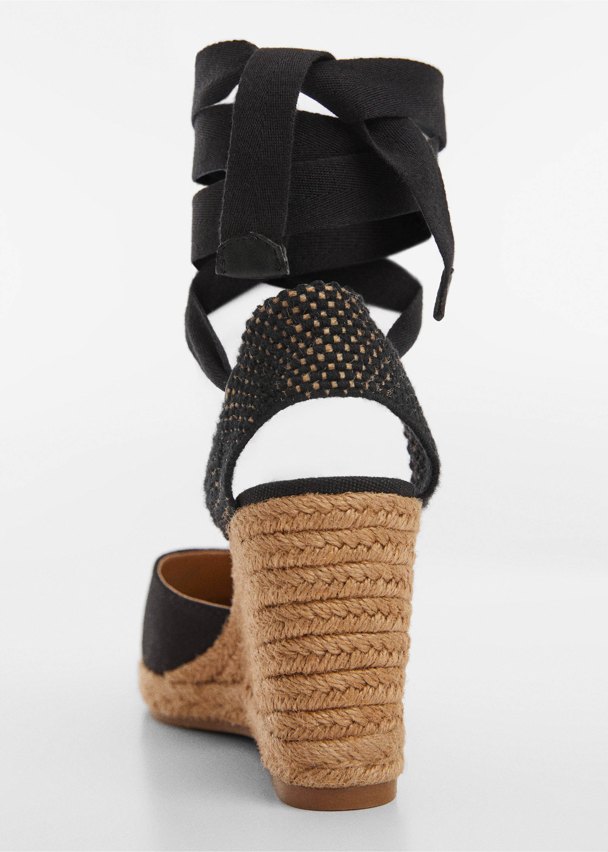 Lace-up espadrilles - Details of the article 3, Black. Ref: 67086317-00.