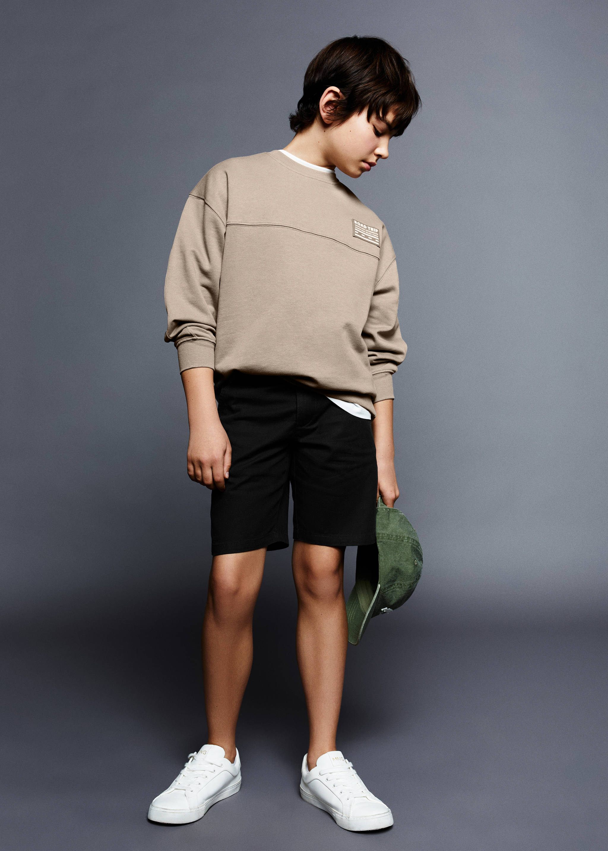 Bermuda slim-fit coton - Plan général