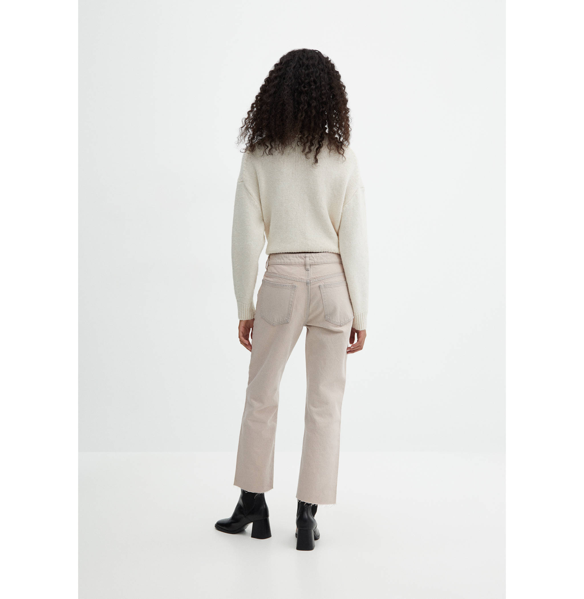 Straight-fit cropped jeans - Reverse of the article