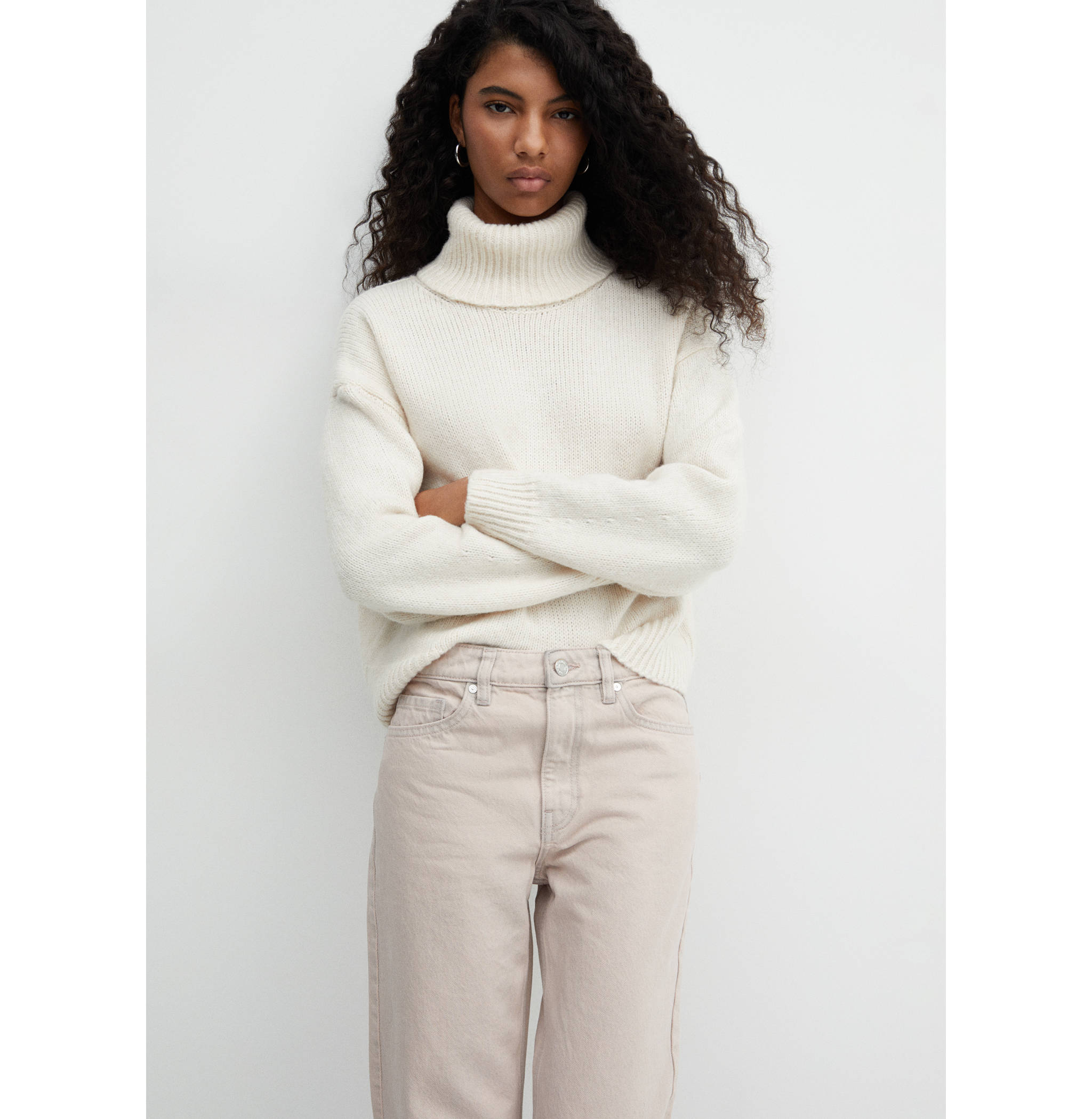 Straight-fit cropped jeans - Details of the article 3