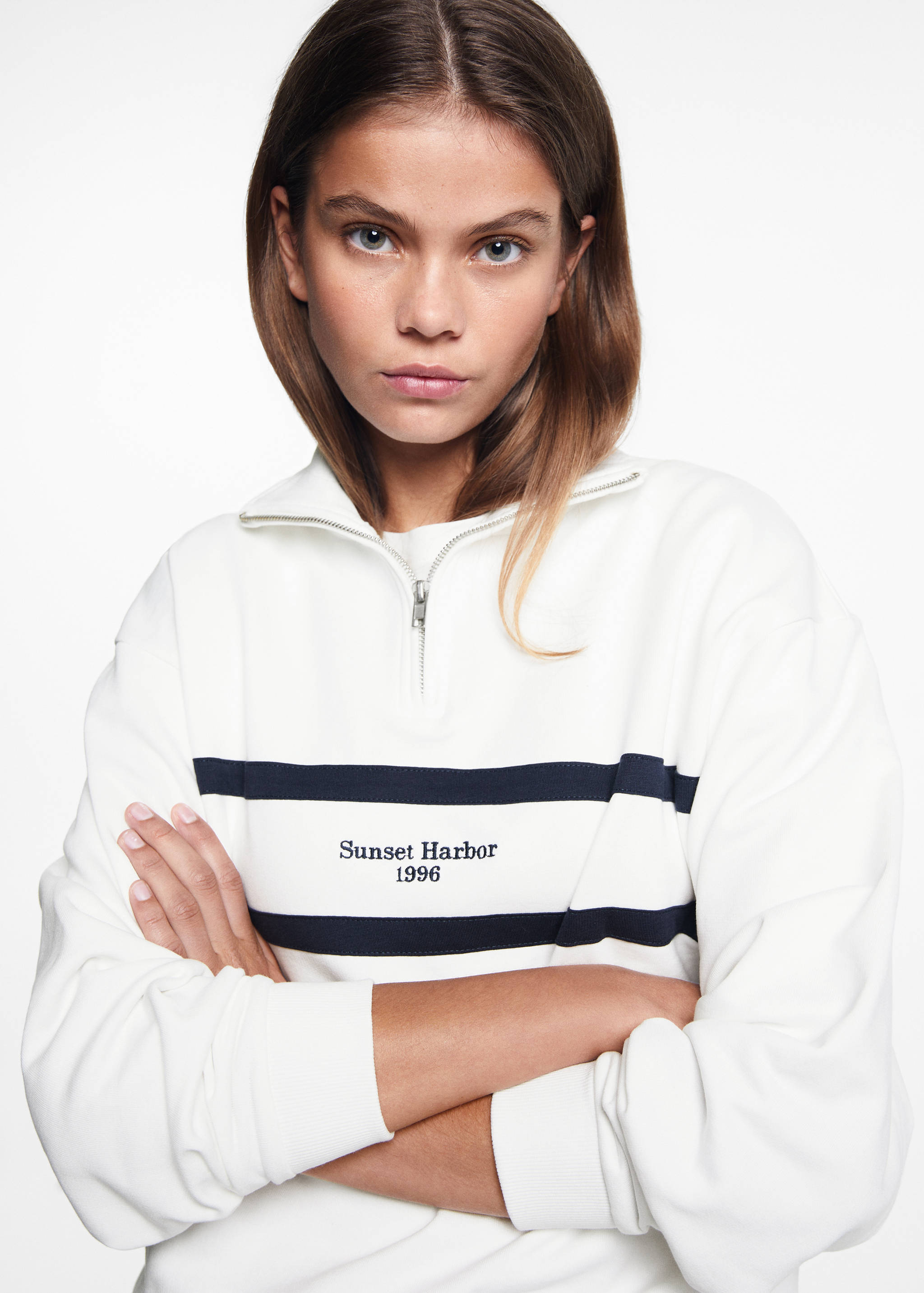 Sweat-shirt col montant zippé - Détail de l'article 1