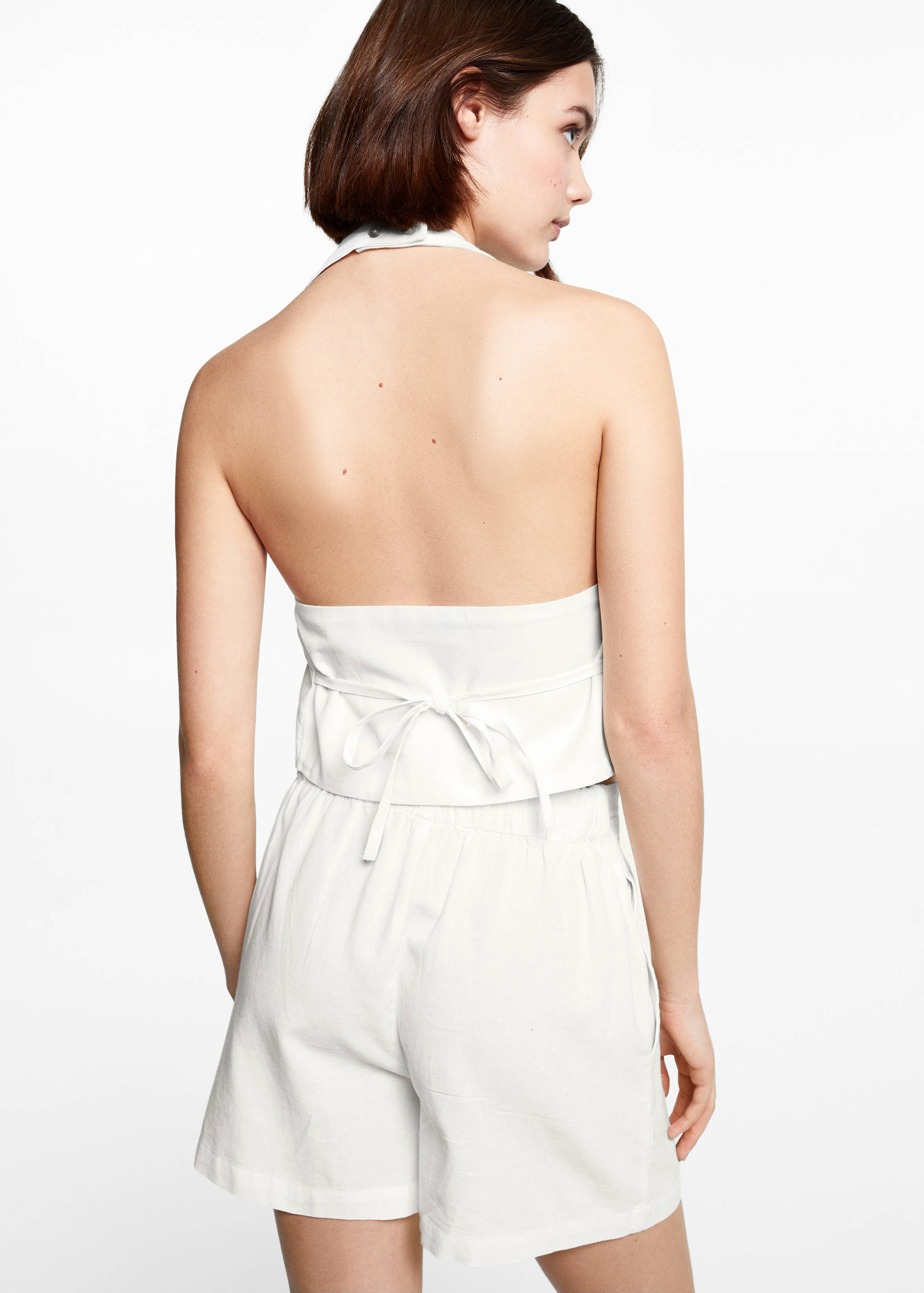 Linen halter-neck vest - Reverse of the article