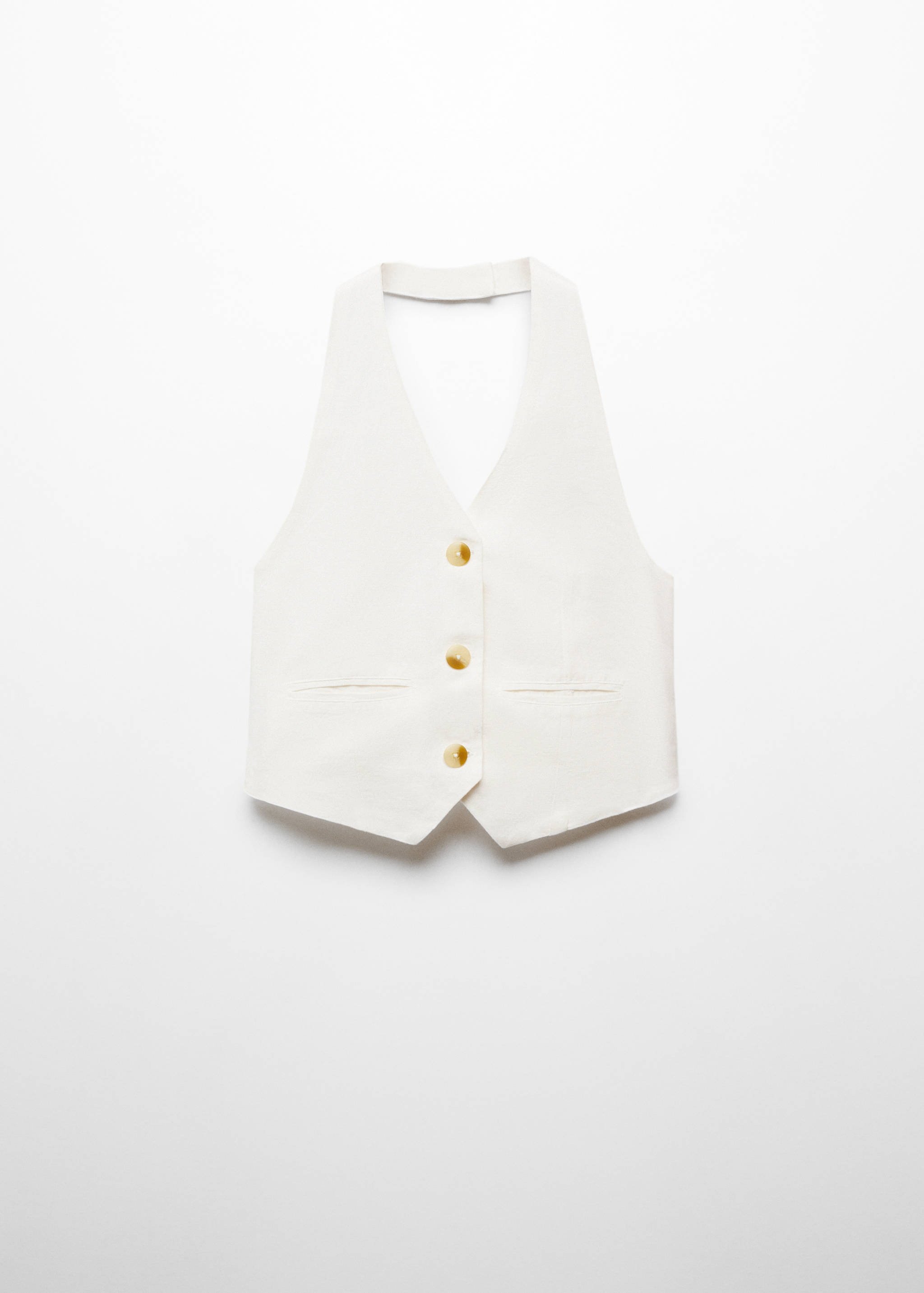 Linen halter-neck vest - Article without model