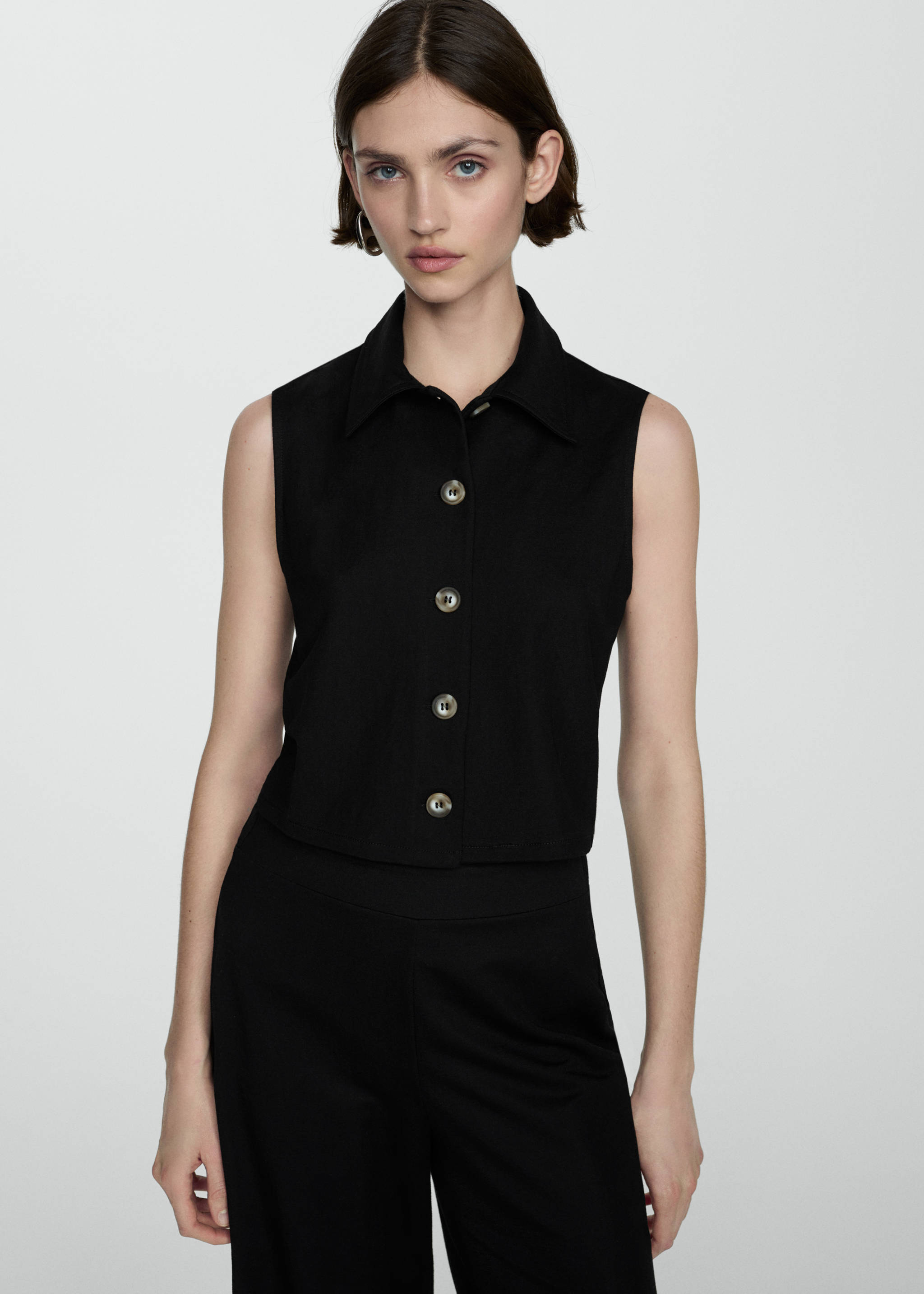 衬衫领马甲 - null