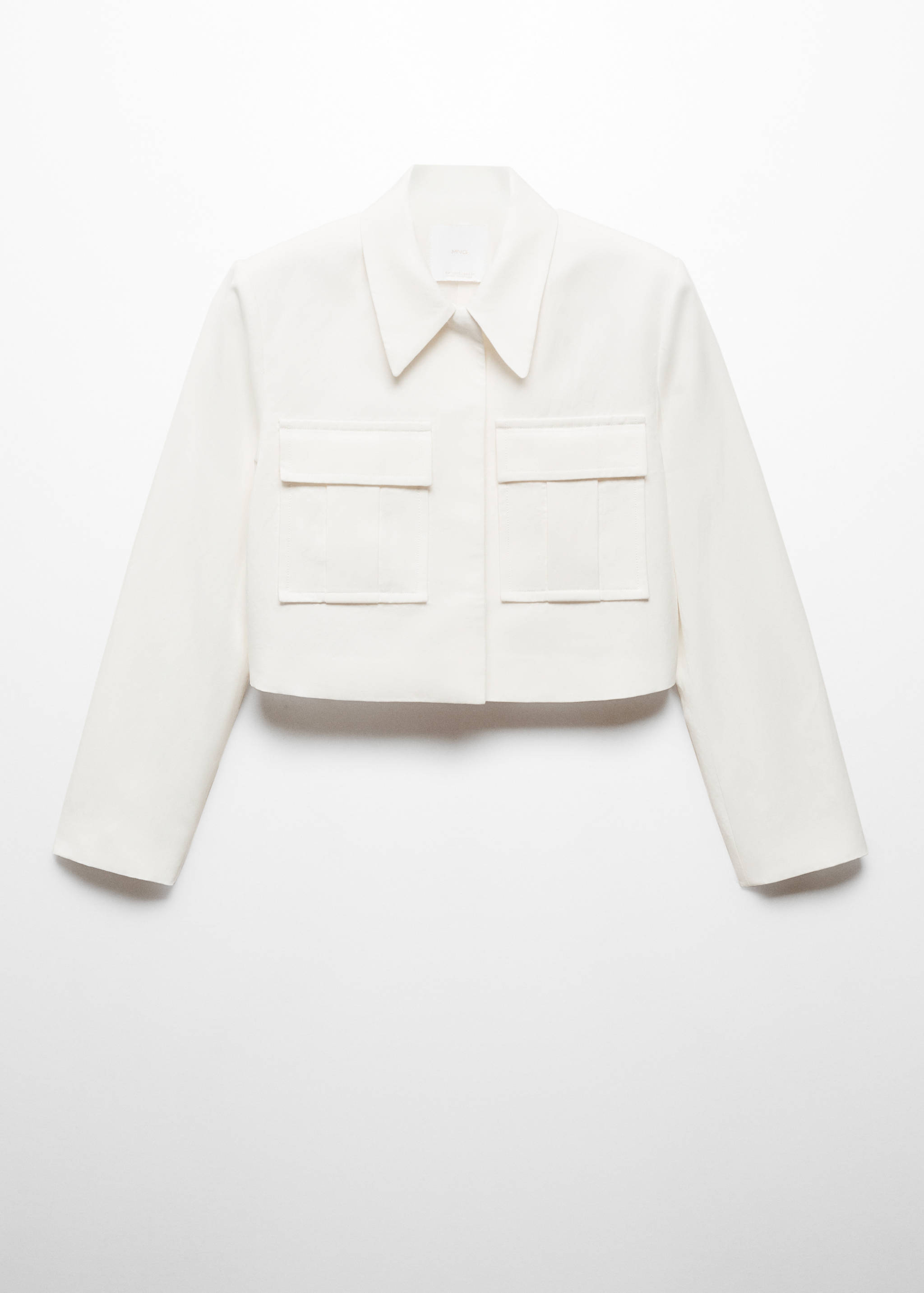 Chaqueta crop traje bolsillos - Artículo sin modelo