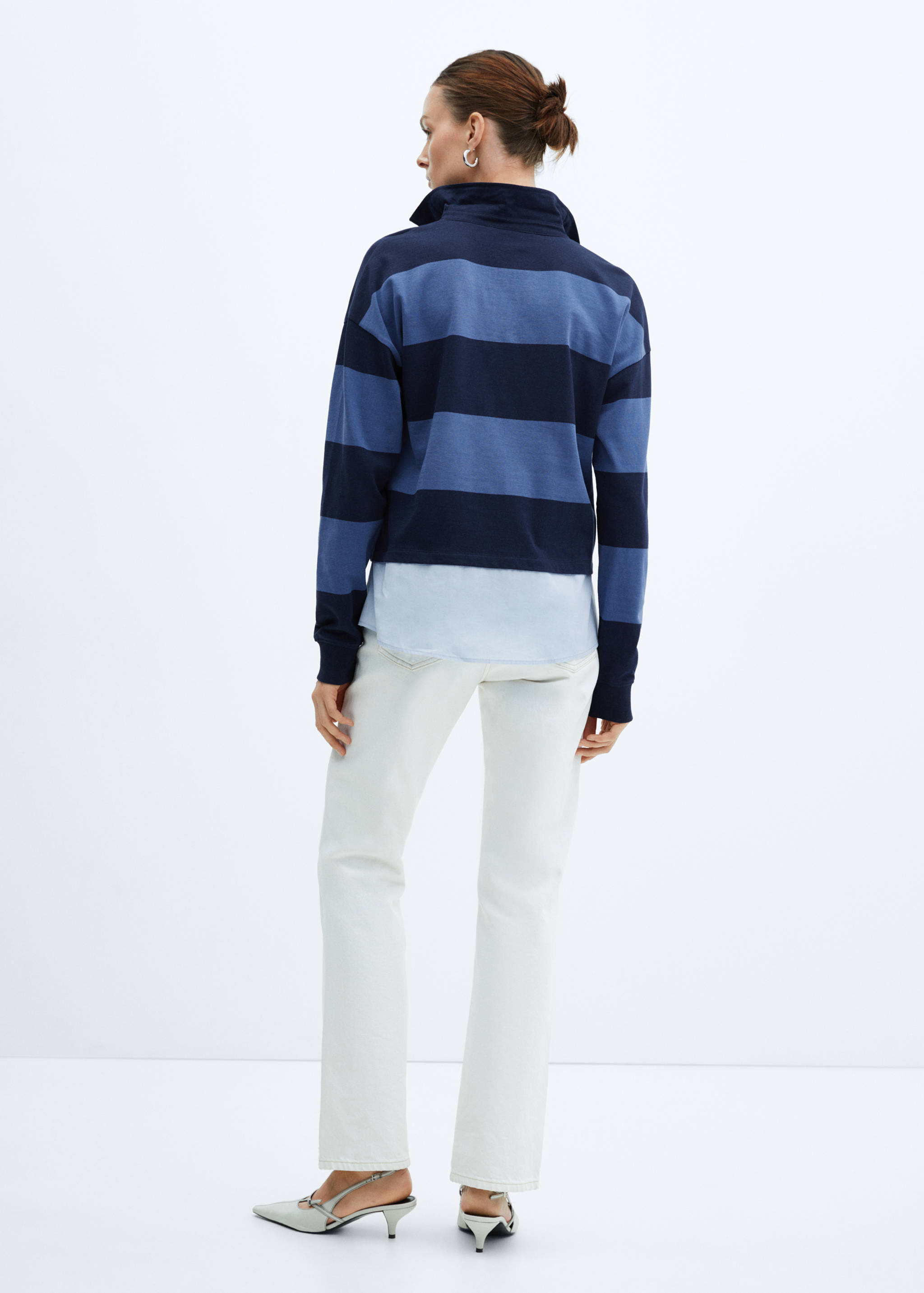 Polo rayures combiné chemise - Verso de l’article