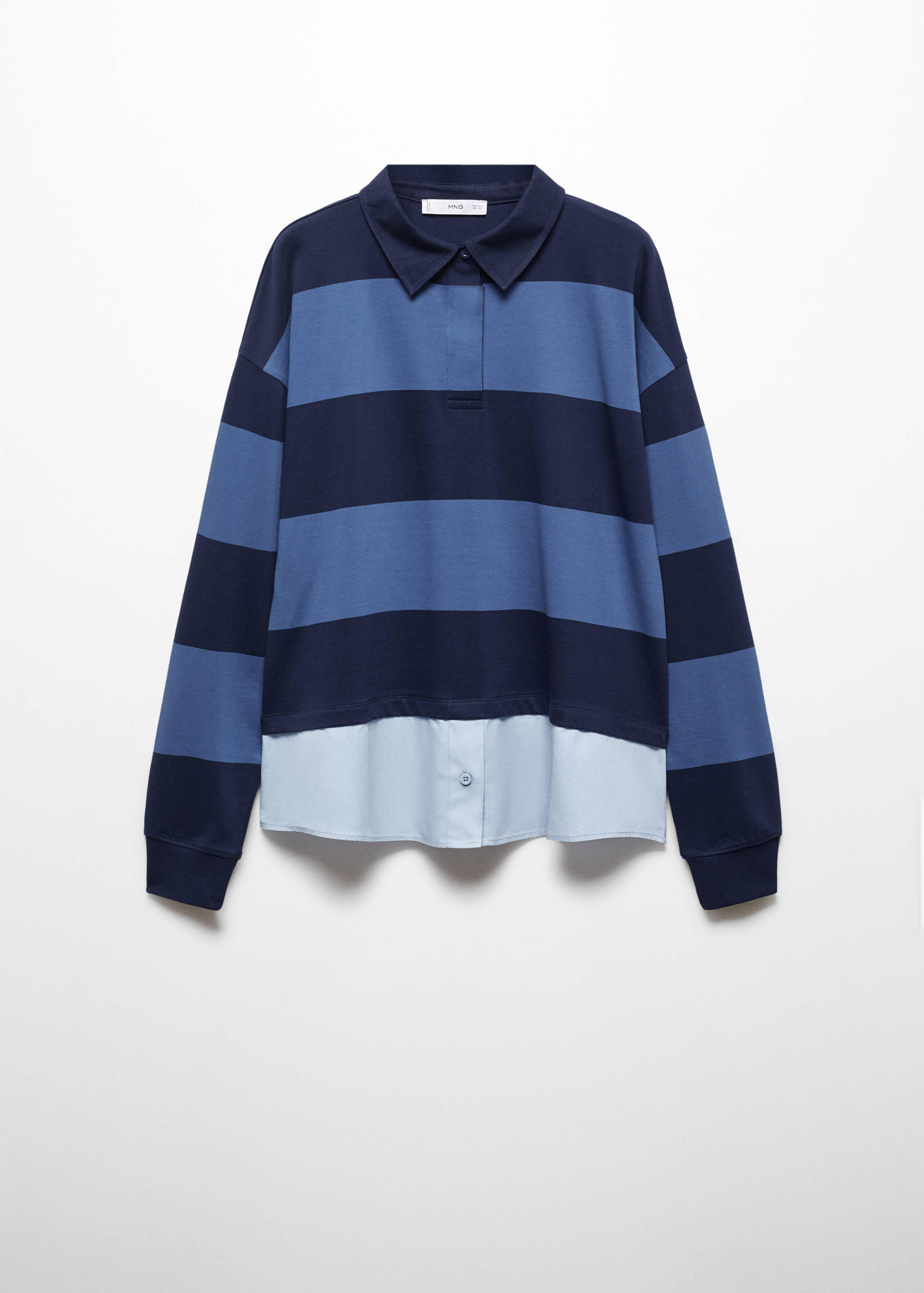 Polo ratlles camisa combinat - Article sense model