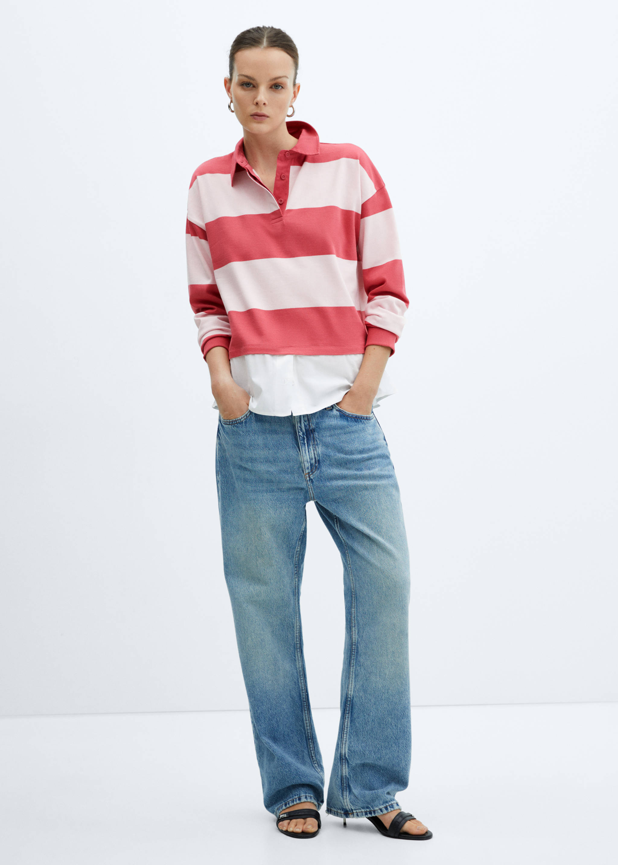 Polo rayures combiné chemise - Plan général